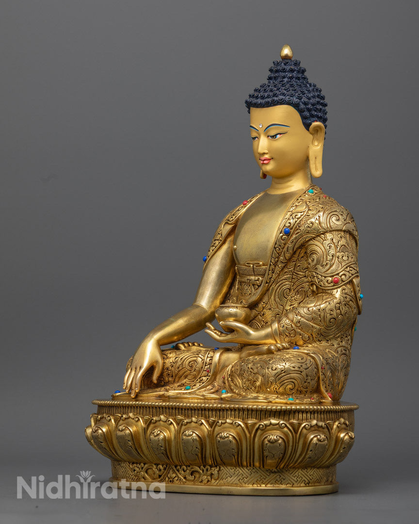 Shakyamuni Buddha Tibetan Statue | Traditional Himalayan Art Nepal