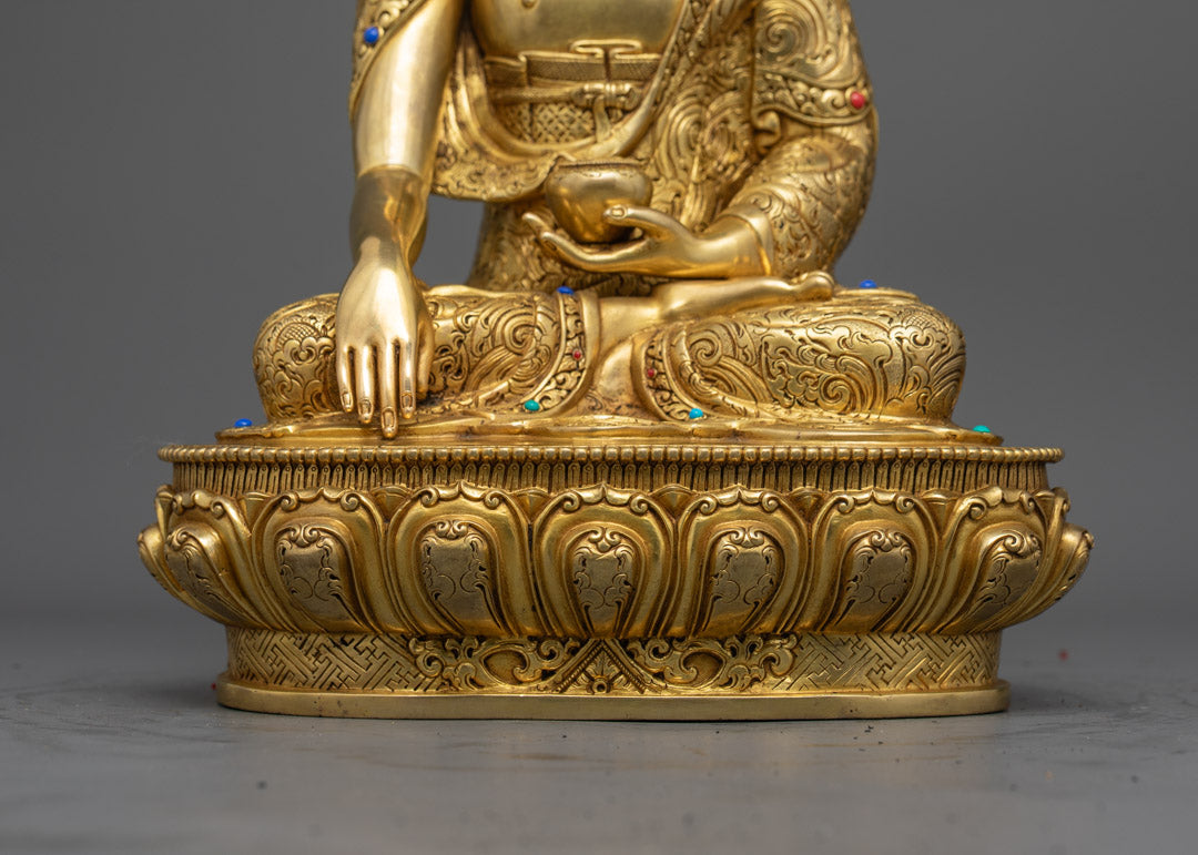 Shakyamuni Buddha Tibetan Statue | Traditional Himalayan Art Nepal