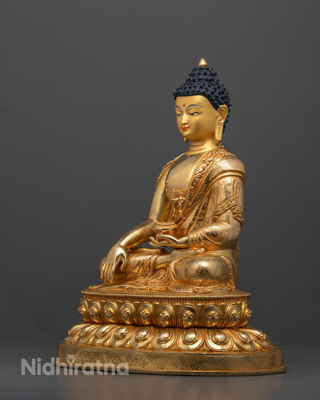 Sacred Shakyamuni Buddha Statue | Himalayan Buddhist Sculpture