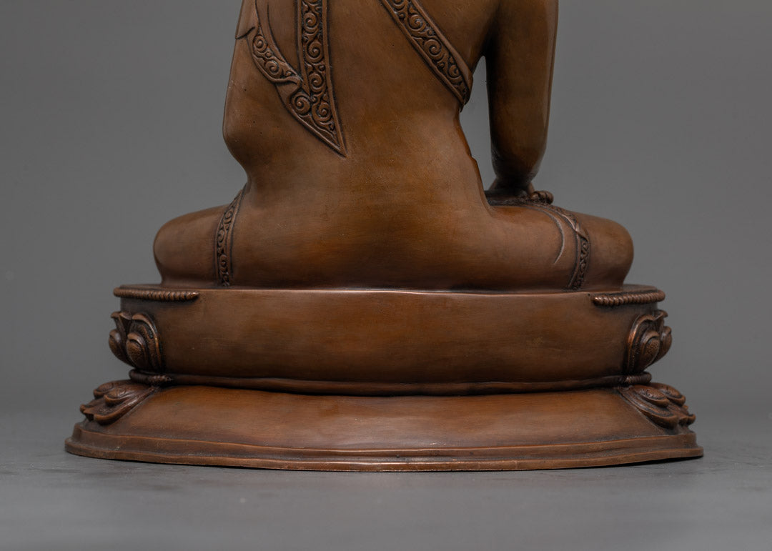 Authentic Shakyamuni Buddha Statue | 24k Gold Gilded Face