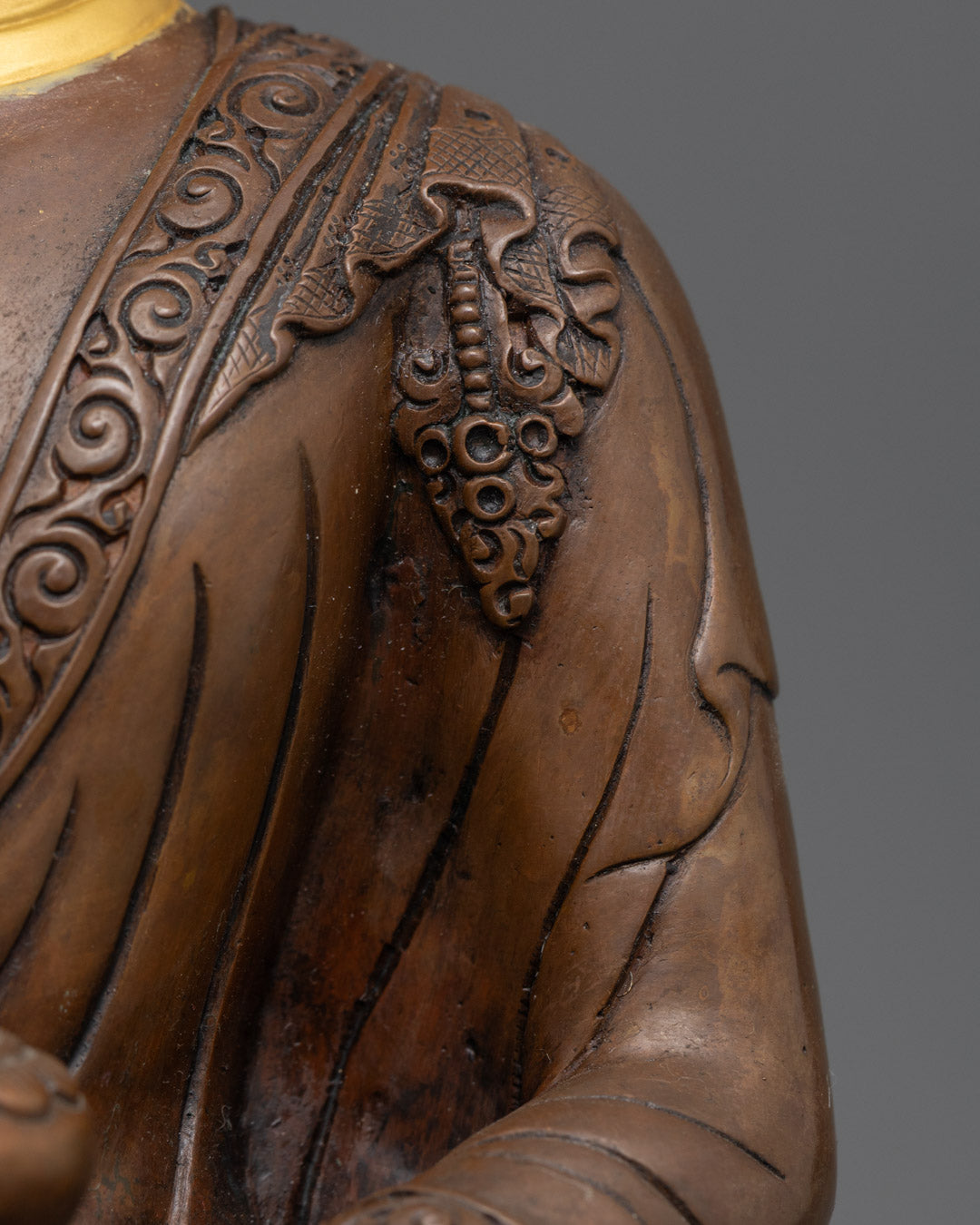 Authentic Shakyamuni Buddha Statue | 24k Gold Gilded Face