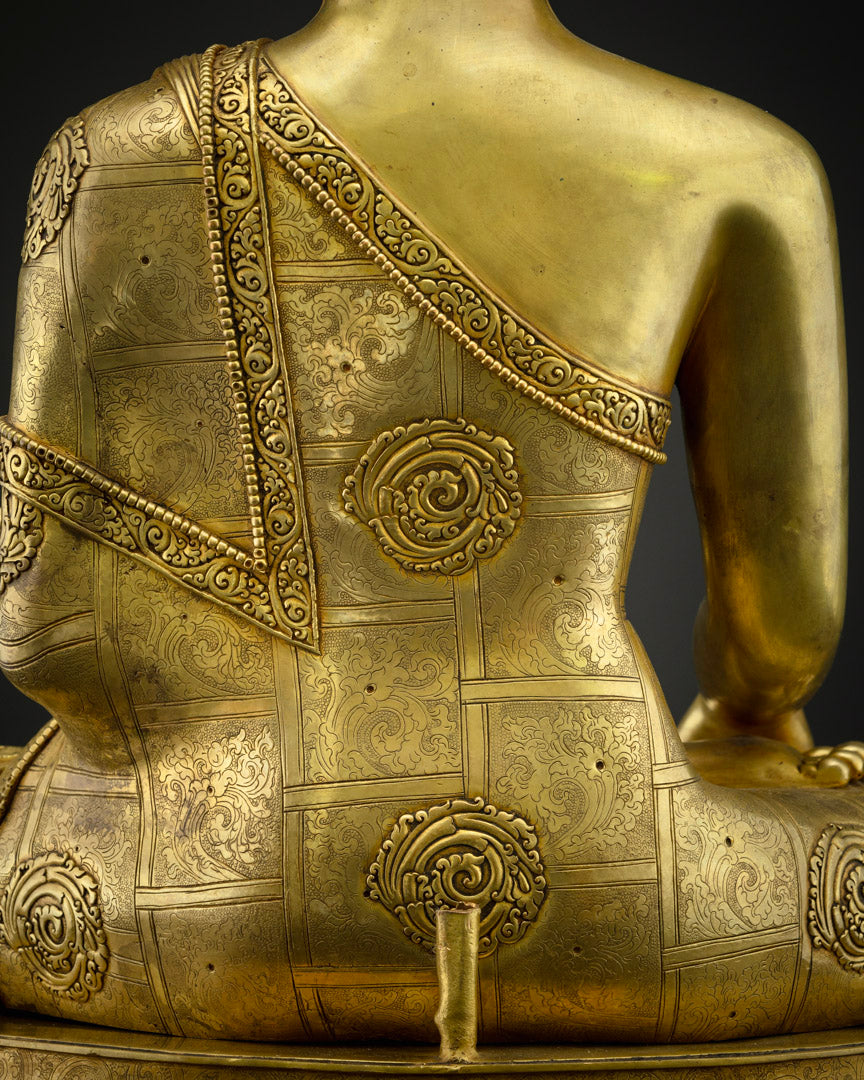 29.13" Shakyamuni Buddha Statue | Buddhist Hand-carved Art