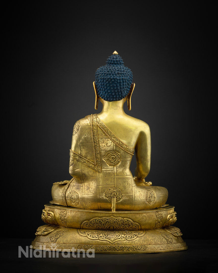 29.13" Shakyamuni Buddha Statue | Buddhist Hand-carved Art