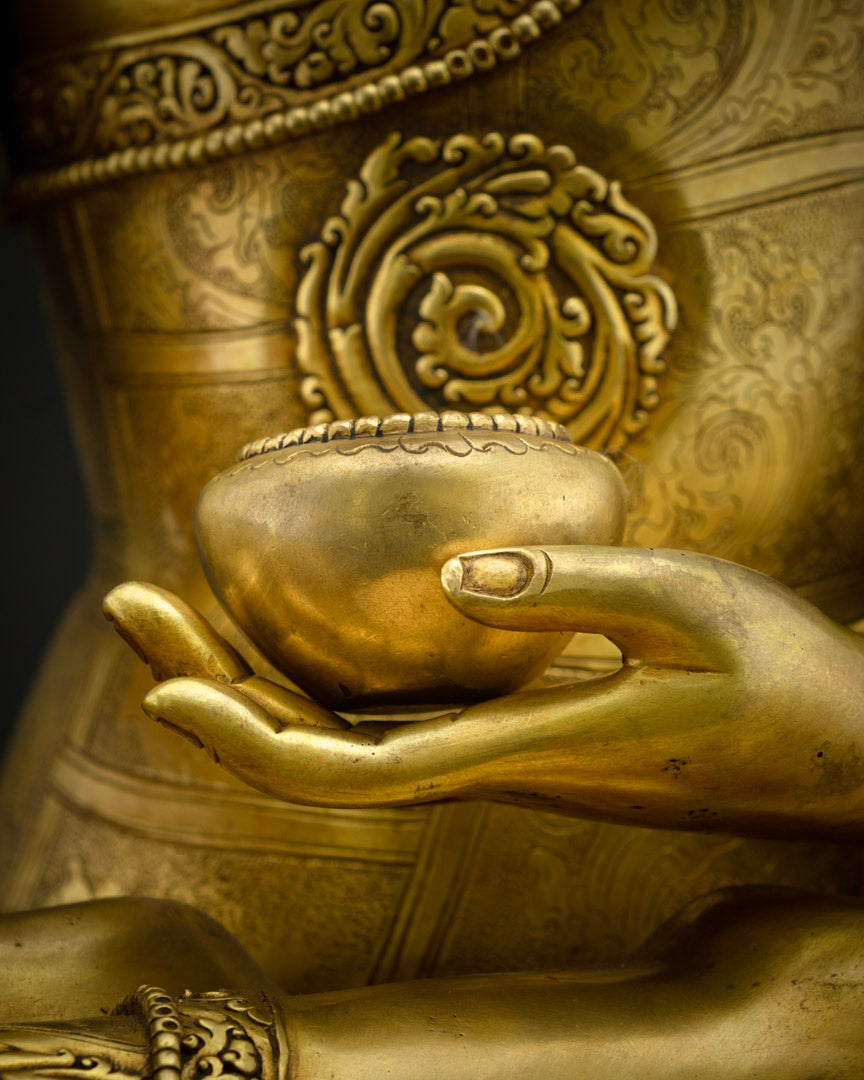 29.13" Shakyamuni Buddha Statue | Buddhist Hand-carved Art