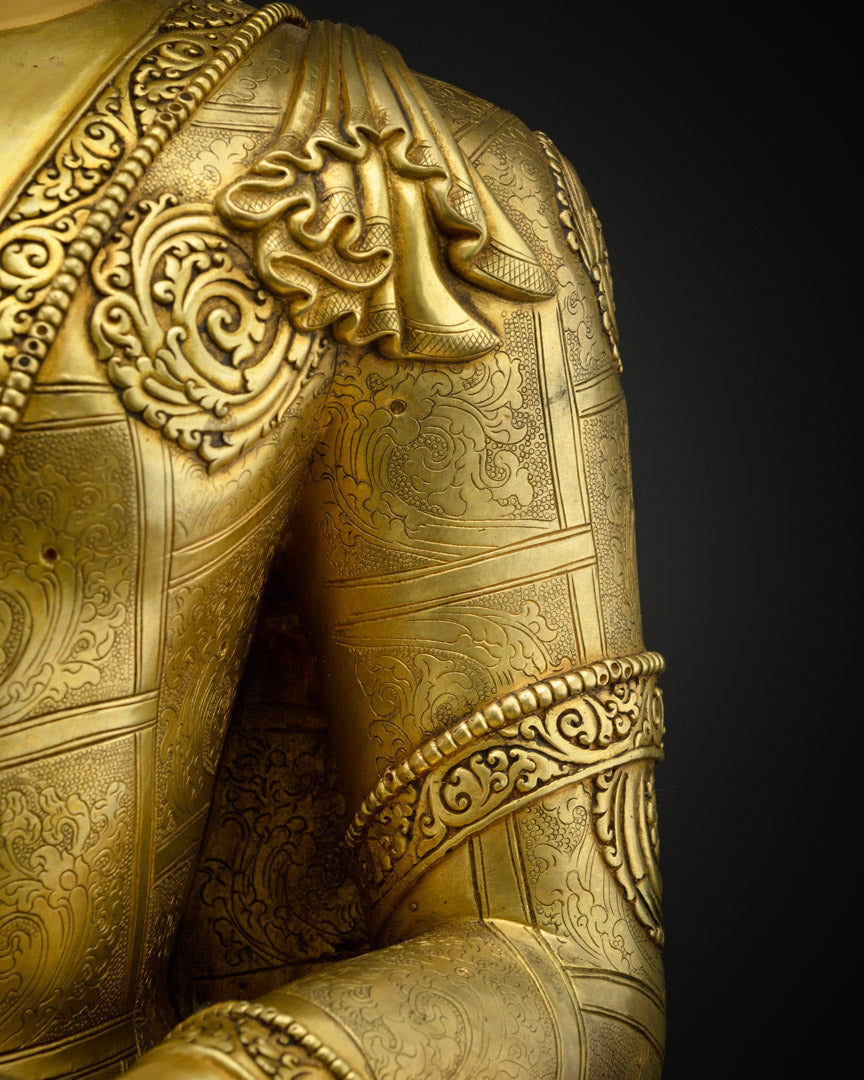 29.13" Shakyamuni Buddha Statue | Buddhist Hand-carved Art