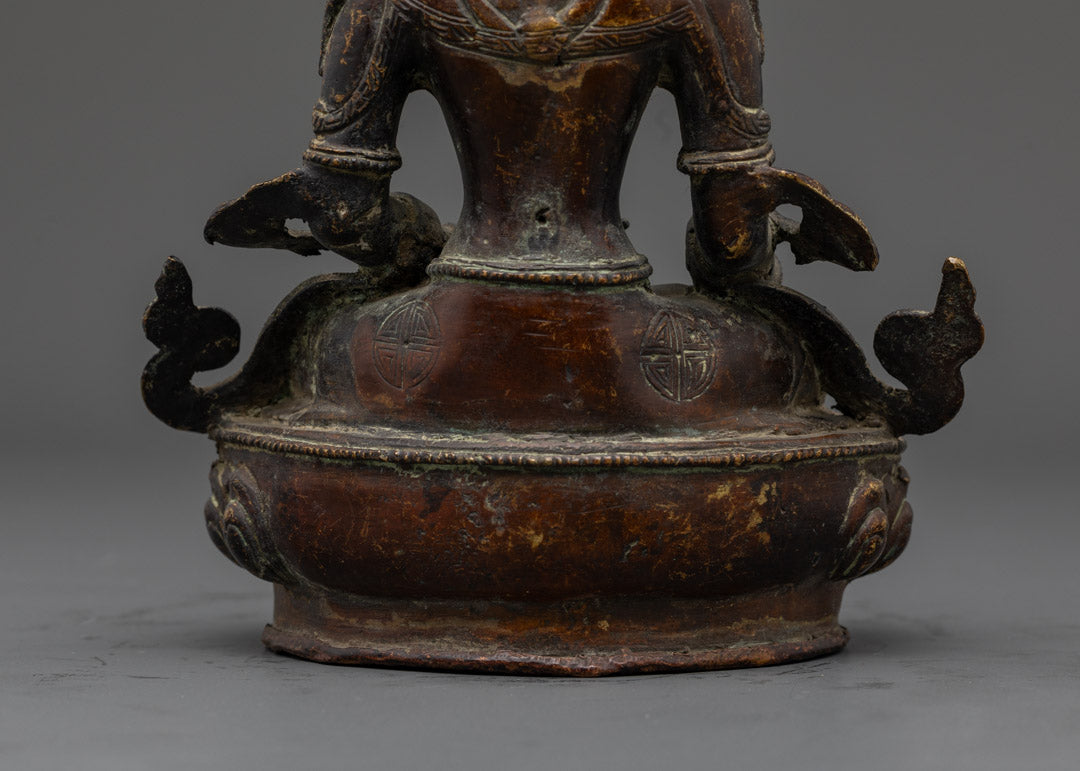 Oxidized Shakyamuni Buddha Statue | Antique Finishing