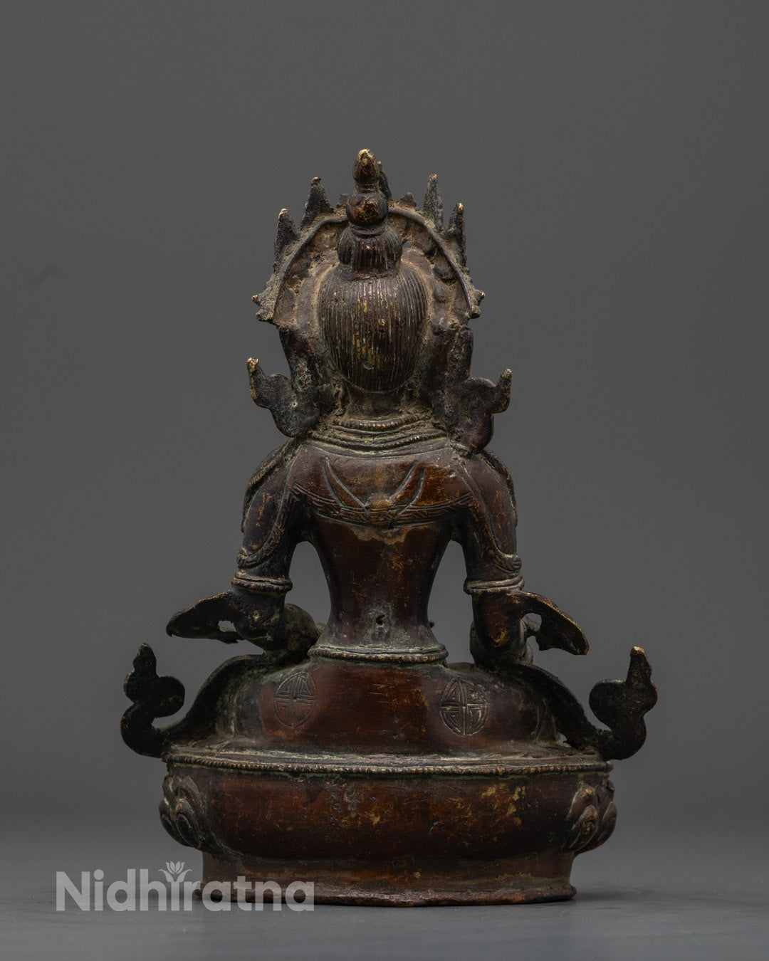 Oxidized Shakyamuni Buddha Statue | Antique Finishing