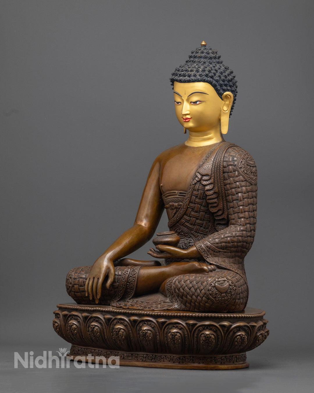 Oxidized Buddha Statue | Handmade in Nepal
