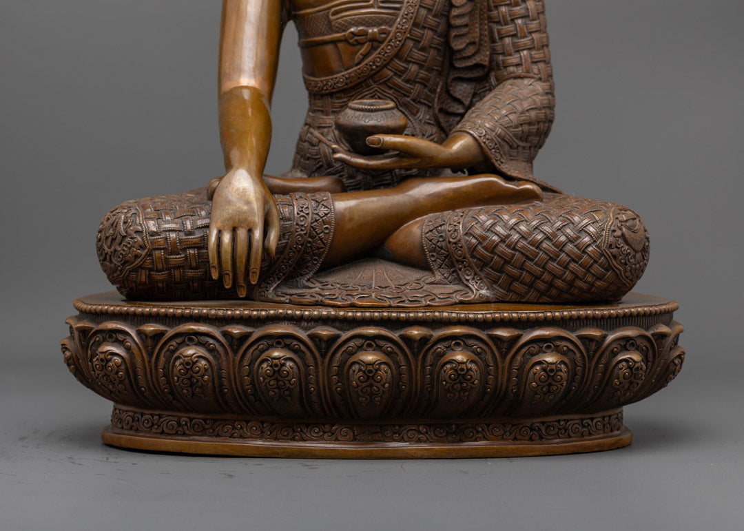 Oxidized Buddha Statue | Handmade in Nepal