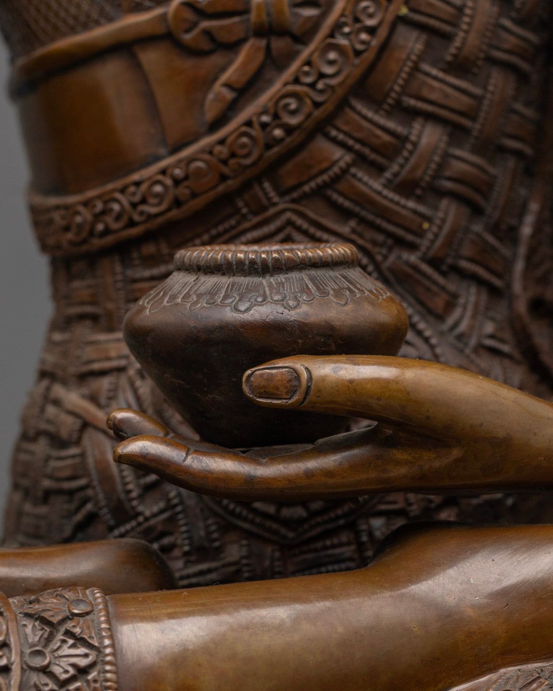 Oxidized Buddha Statue | Handmade in Nepal