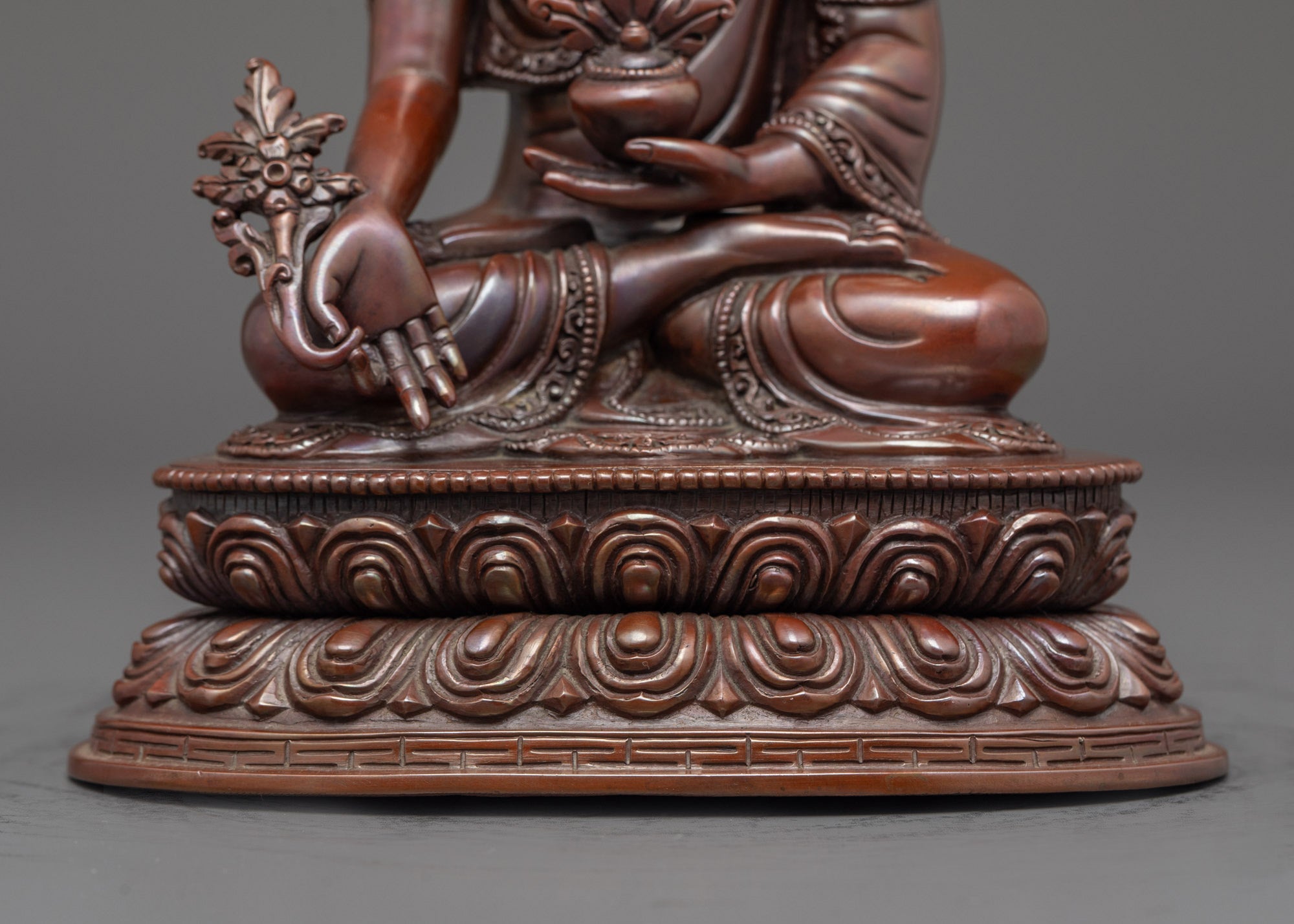 Oxidized Bhaisajyaguru Statue | Tibetan Medicine Master