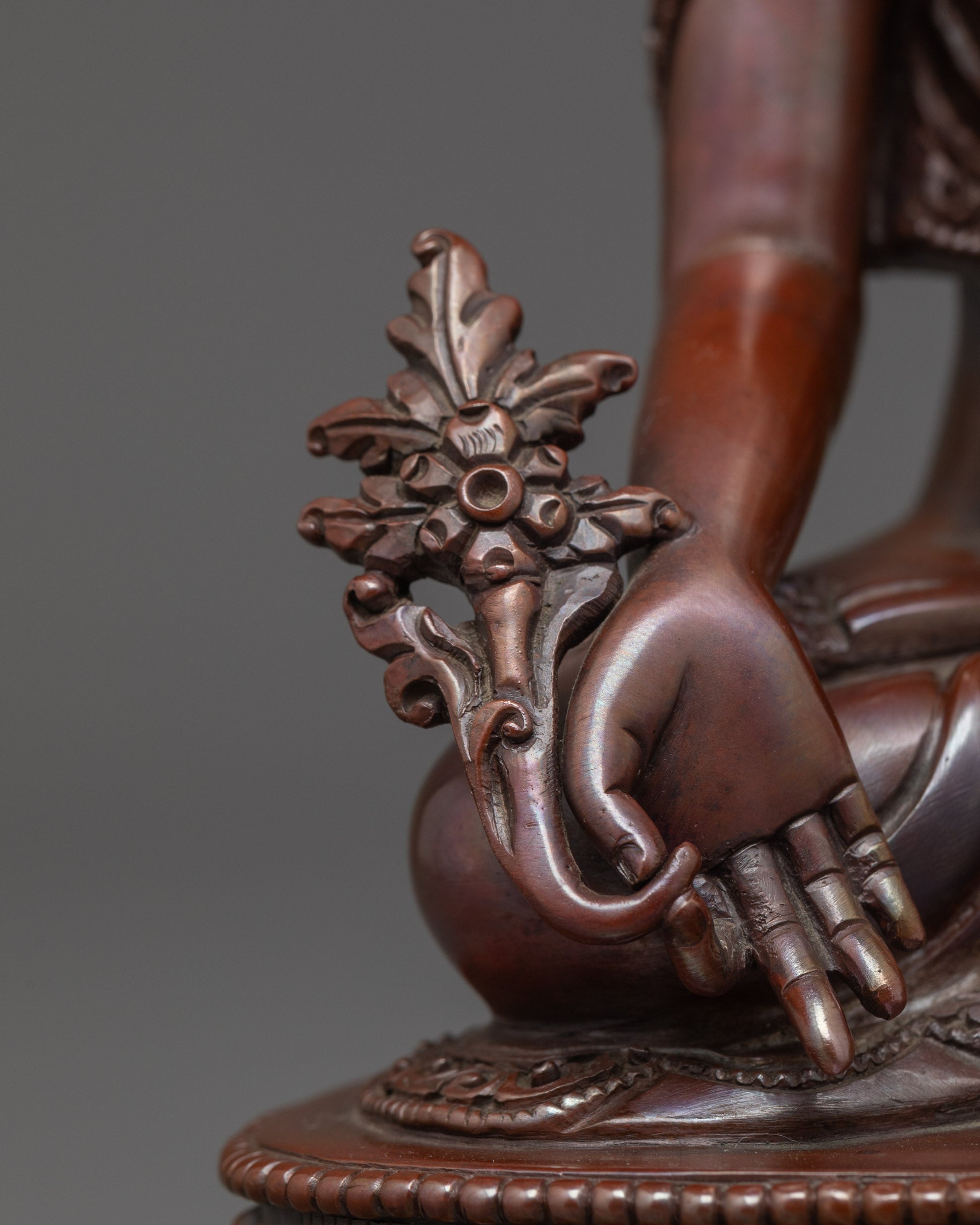 Oxidized Bhaisajyaguru Statue | Tibetan Medicine Master