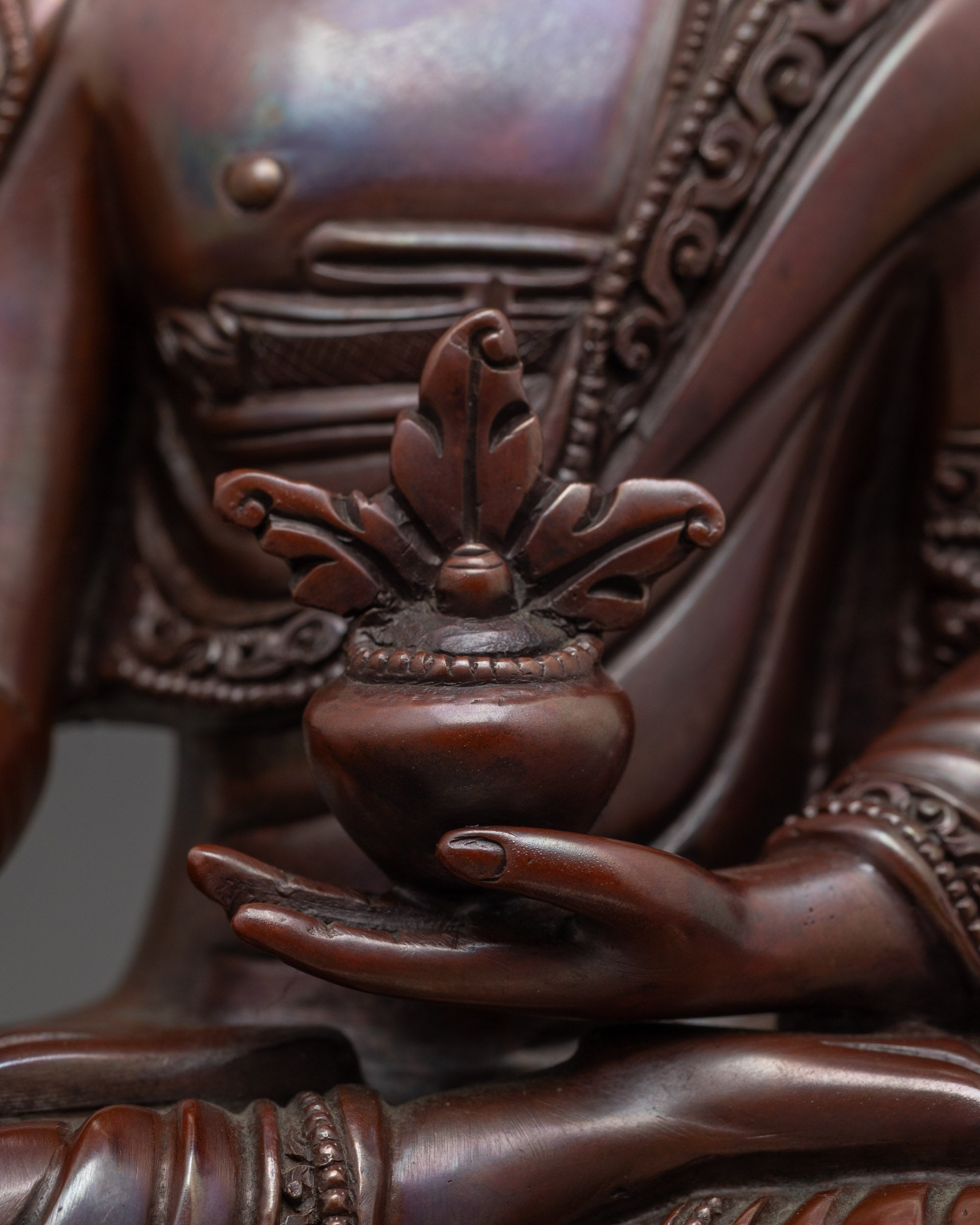 Oxidized Bhaisajyaguru Statue | Tibetan Medicine Master