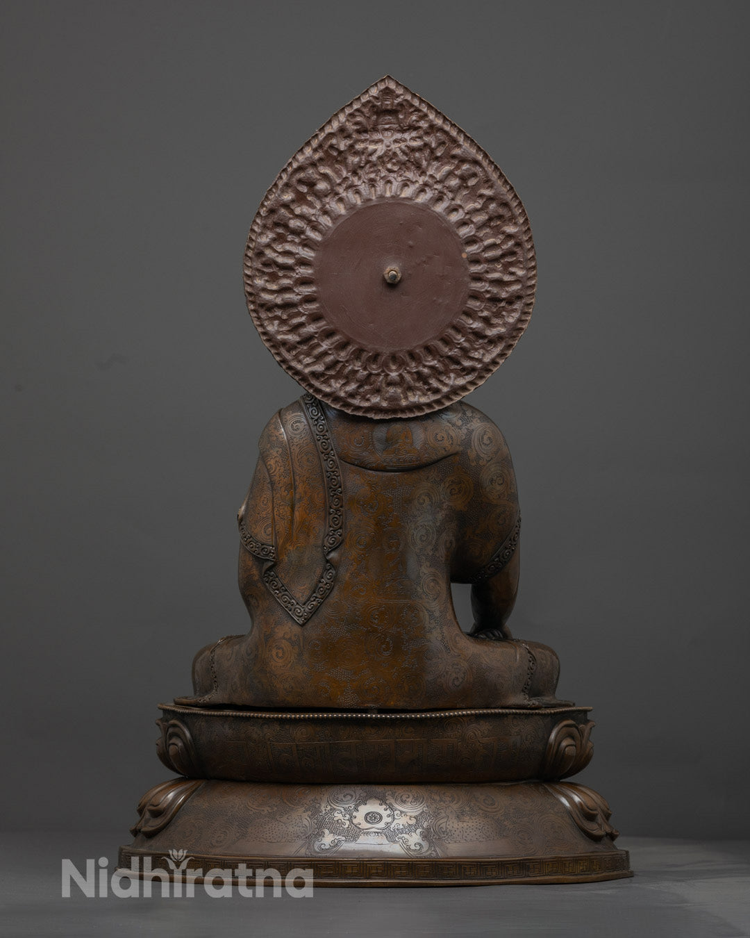 Traditional Shakyamuni Buddha Statue | Oxidized Copper Statue
