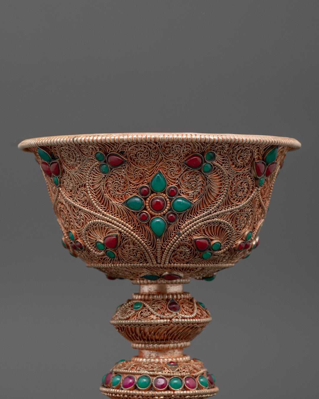 Copper Butter Lamp for Shrine | Traditional Artwork