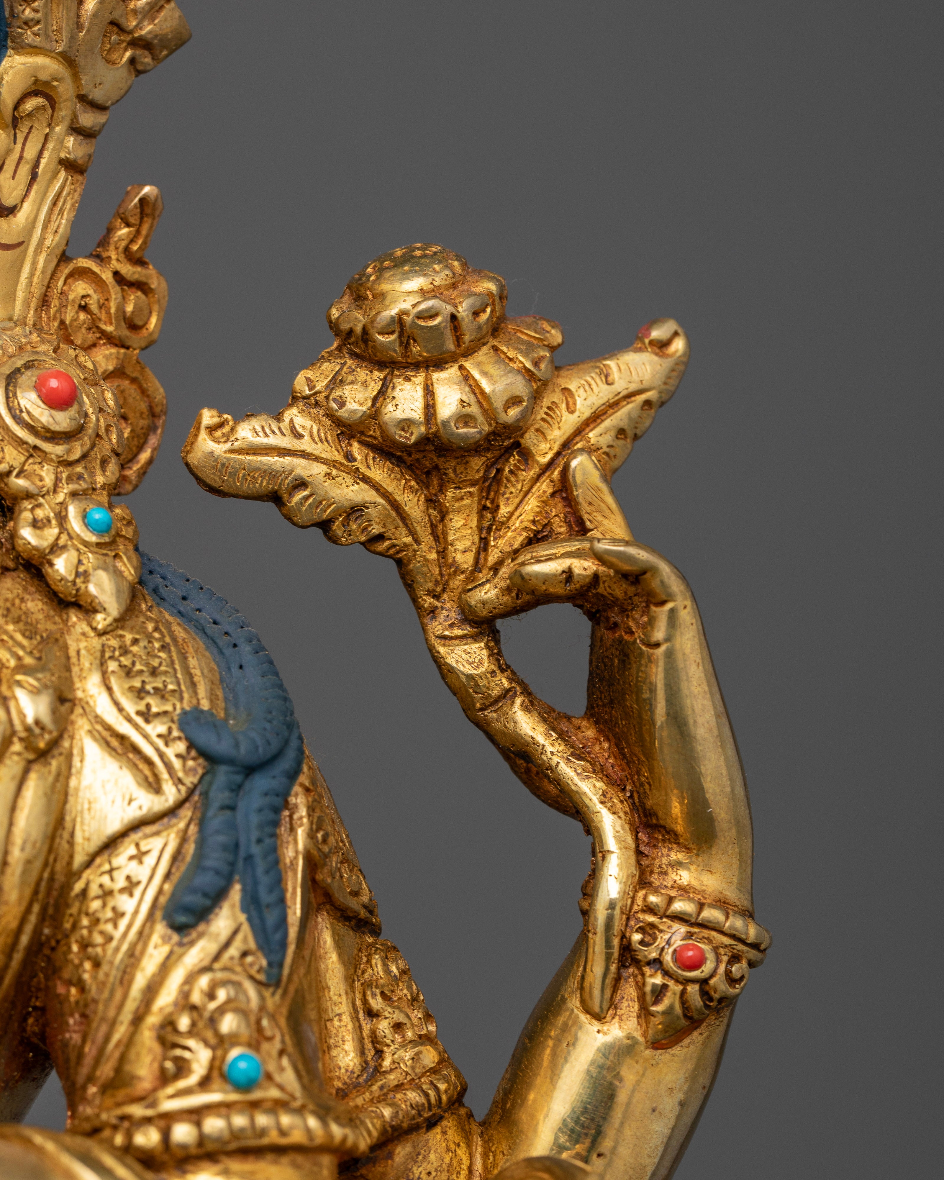 Embrace Compassionate Wisdom: Four-Armed Chenrezig Avalokiteshvara Statues for Spiritual Enlightenment