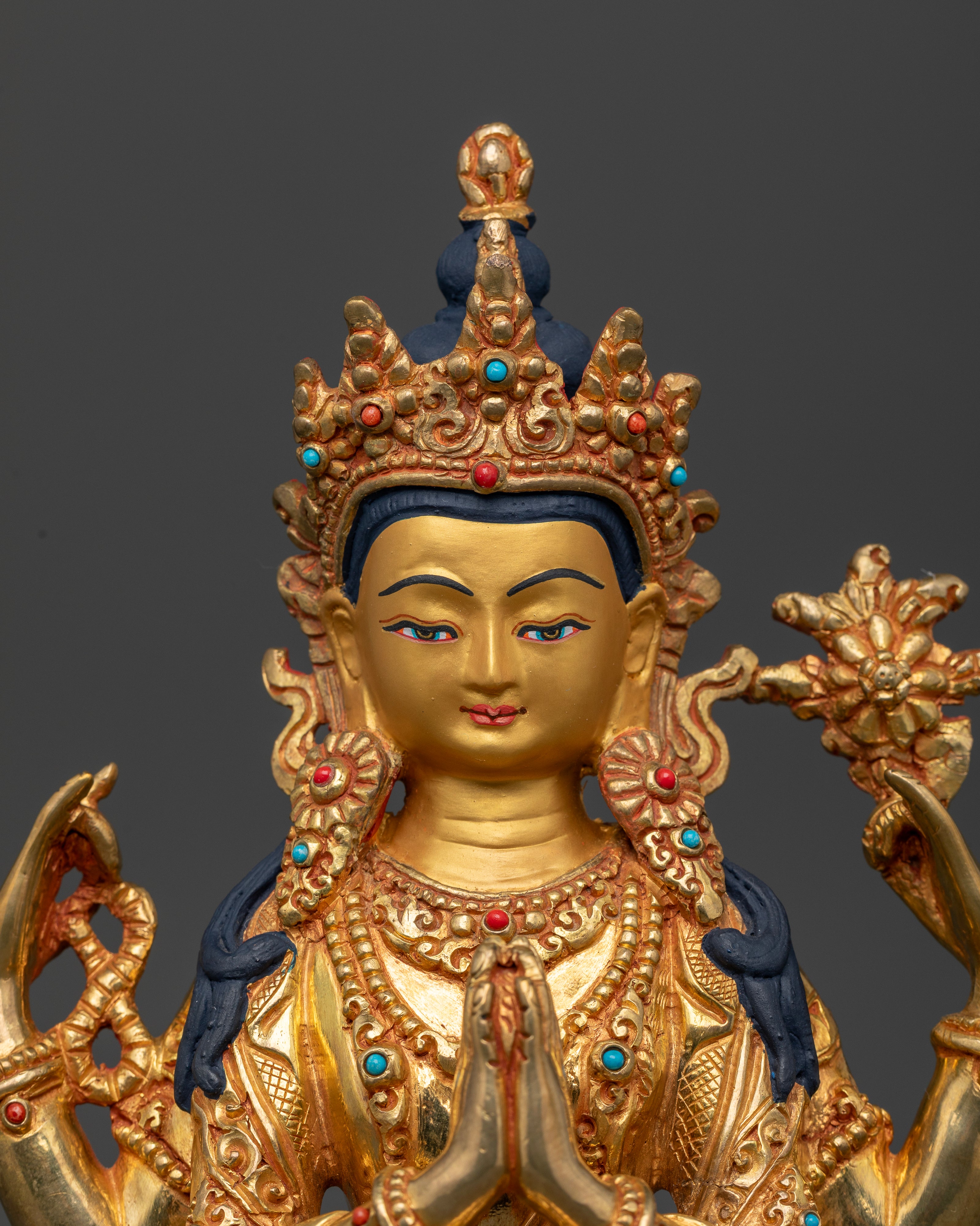 Peaceful Chenrezig Altar: The Guardian of Boundless Compassion