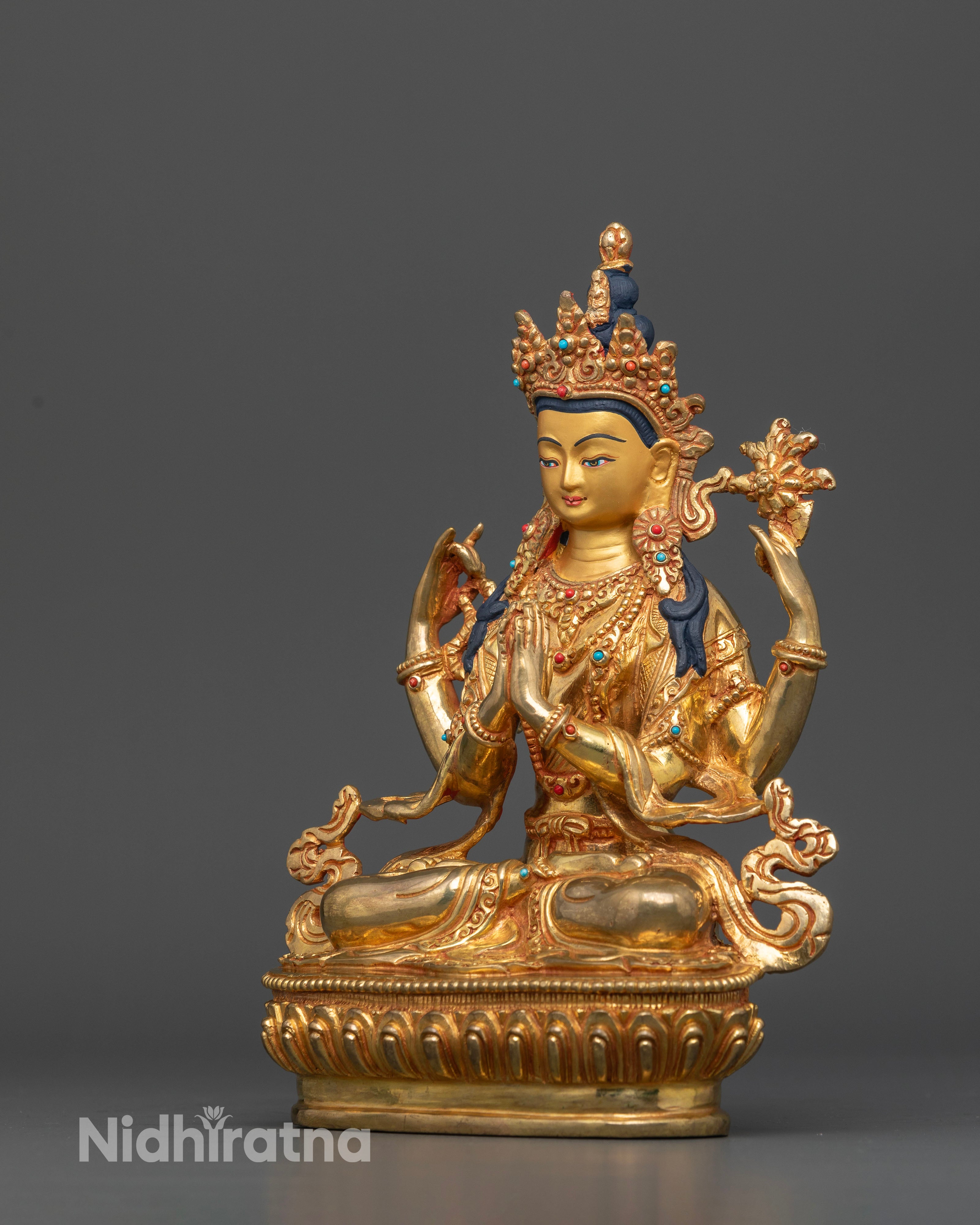 Peaceful Chenrezig Altar: The Guardian of Boundless Compassion