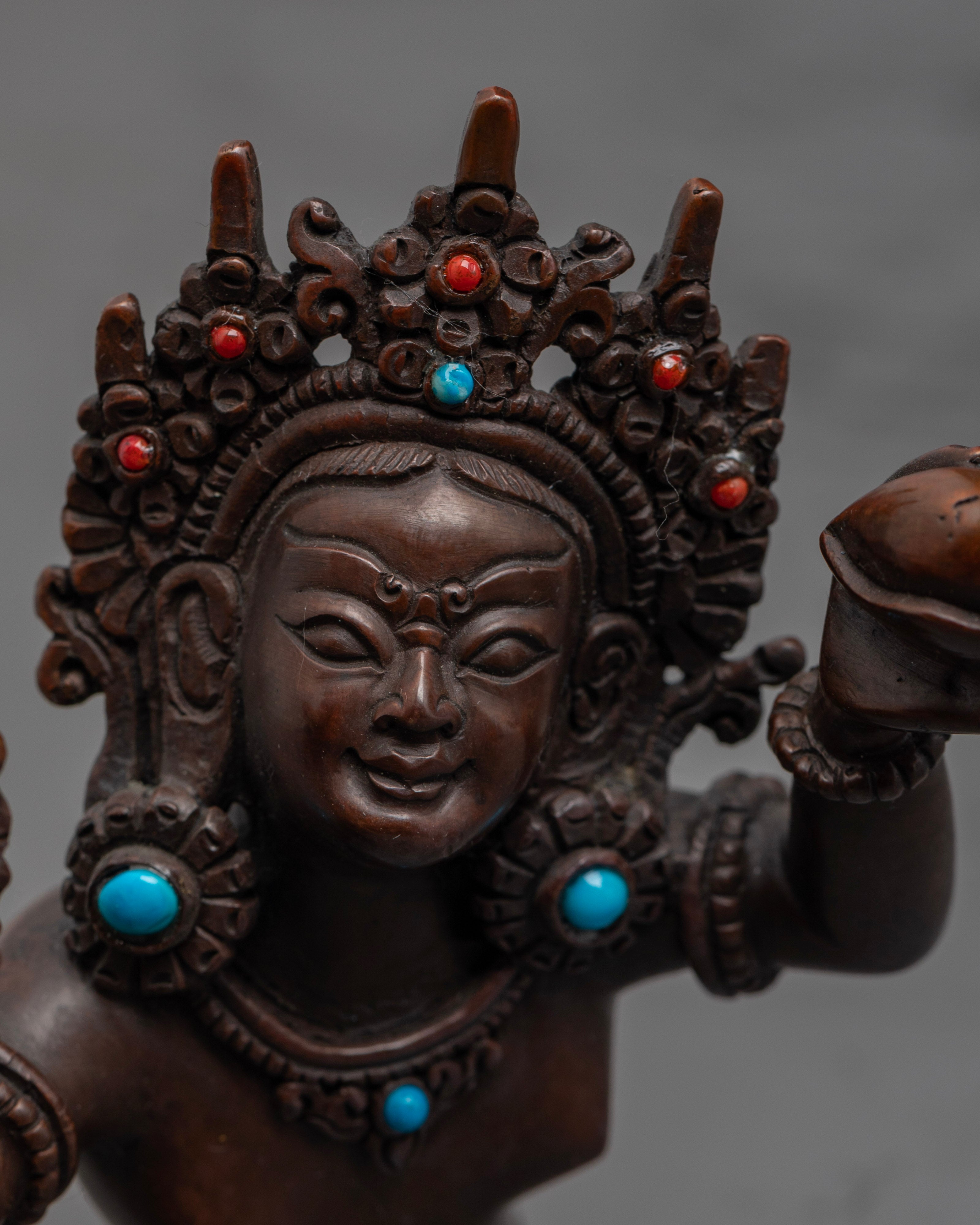 Oxidized Chenrezig Statue | Blessings of Avalokiteshvara