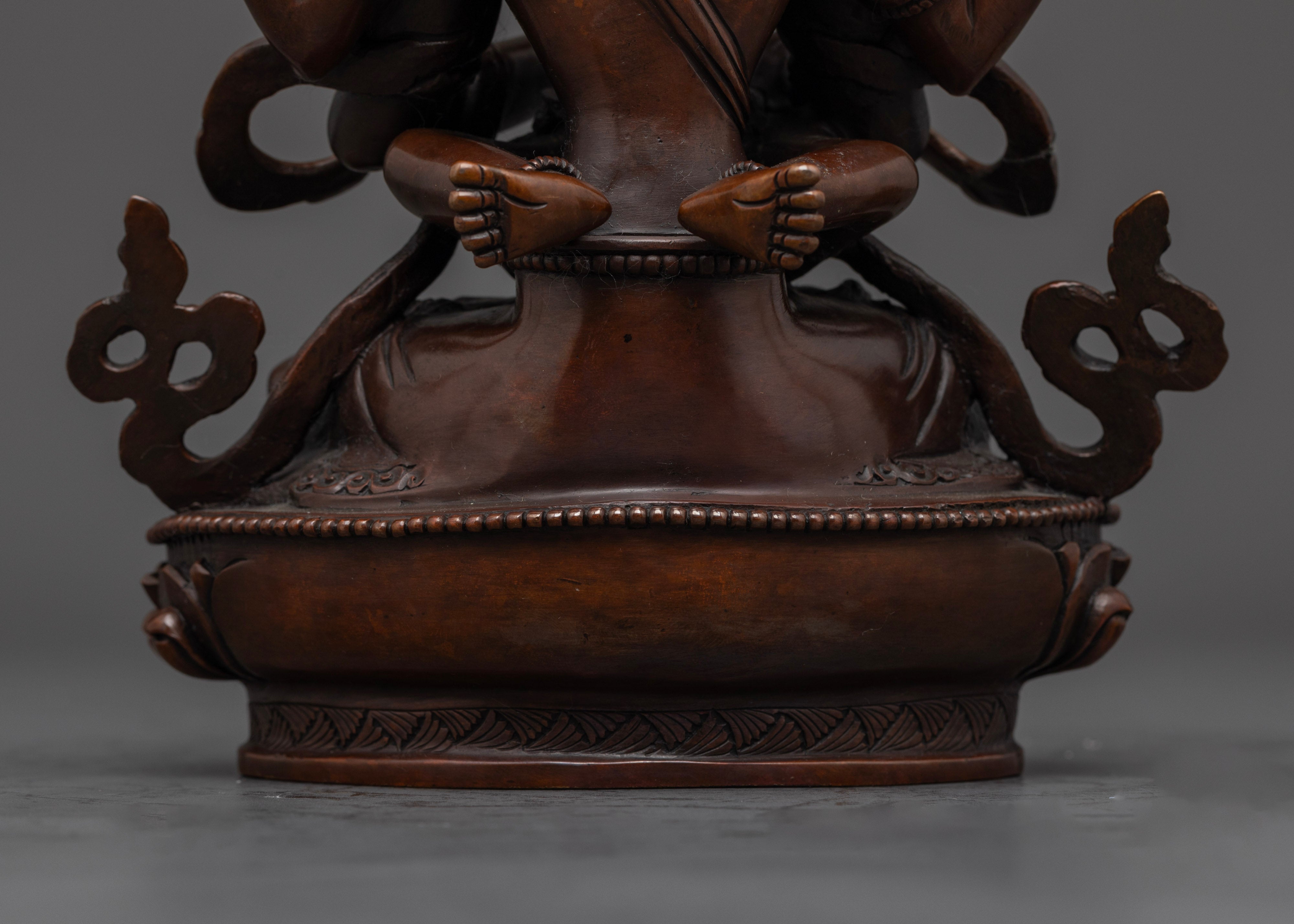 Oxidized Chenrezig Statue | Blessings of Avalokiteshvara