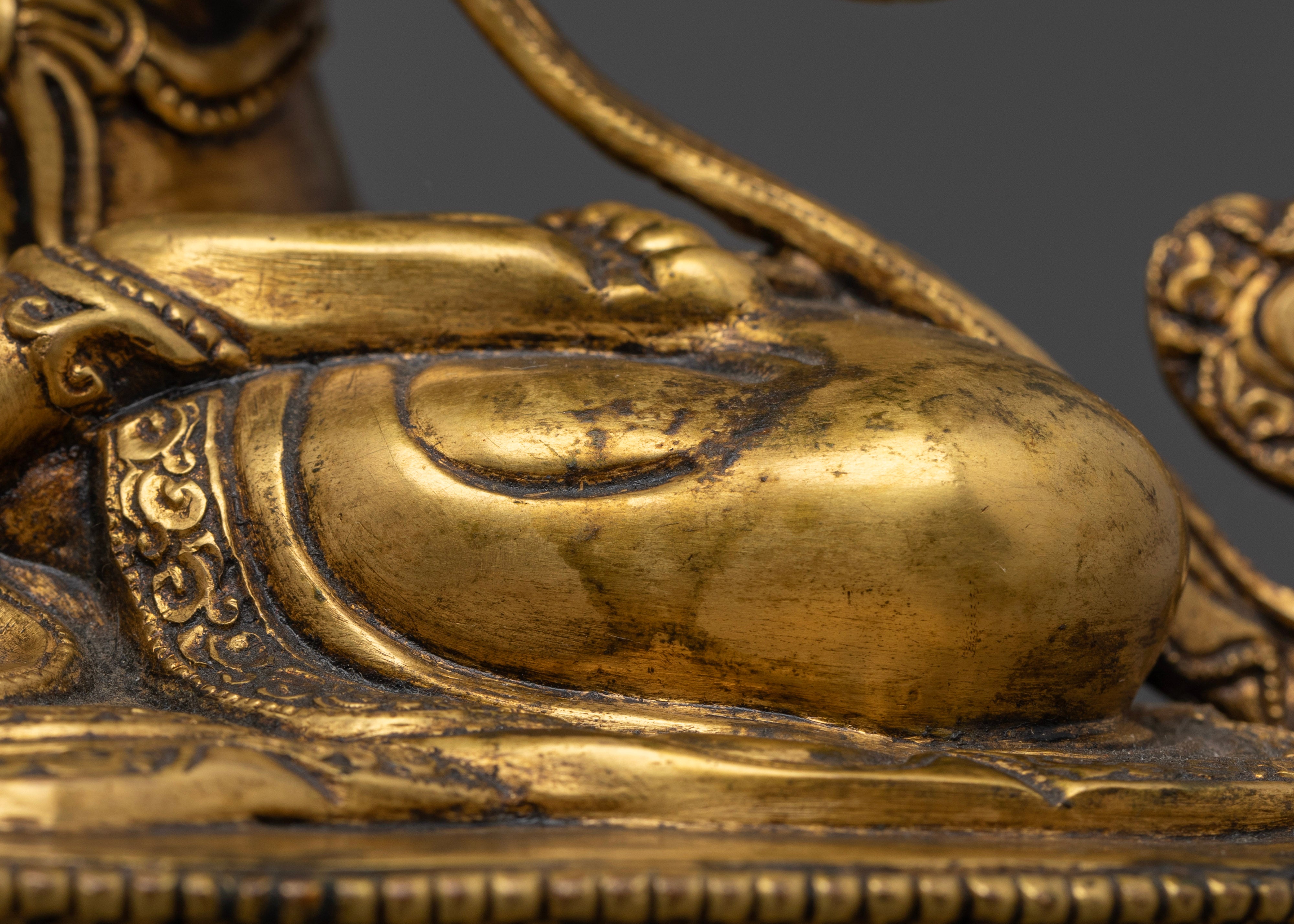 Antique Chenrezig Statue for Spiritual Enlightenment and Love