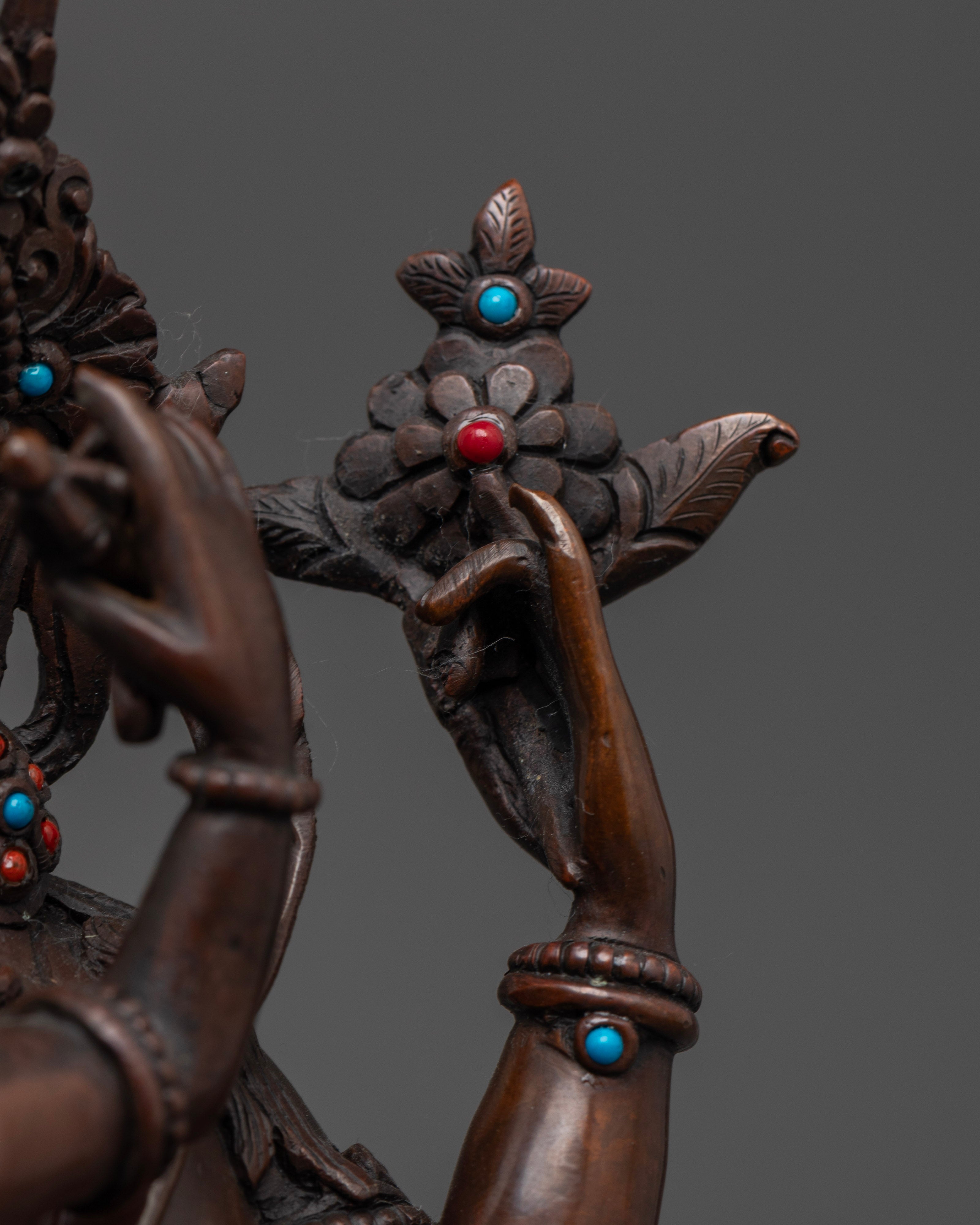 Oxidized Chenrezig Statue | Blessings of Avalokiteshvara