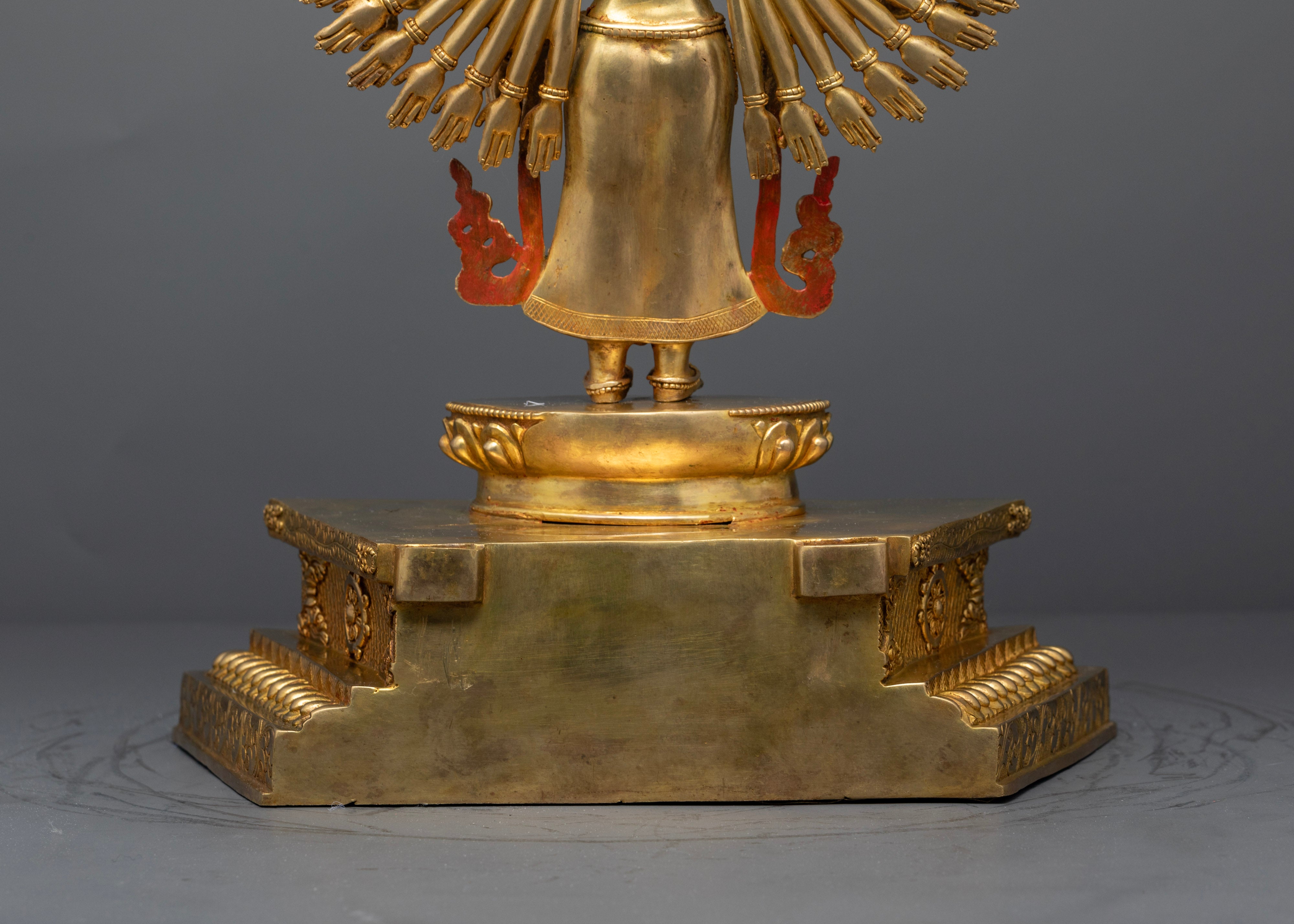 Magnificent 1000-Armed Avalokiteshvara Statue for Home Shrine