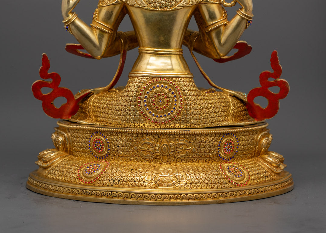 Buy Gold Gilded Chenrezig Statue in Online