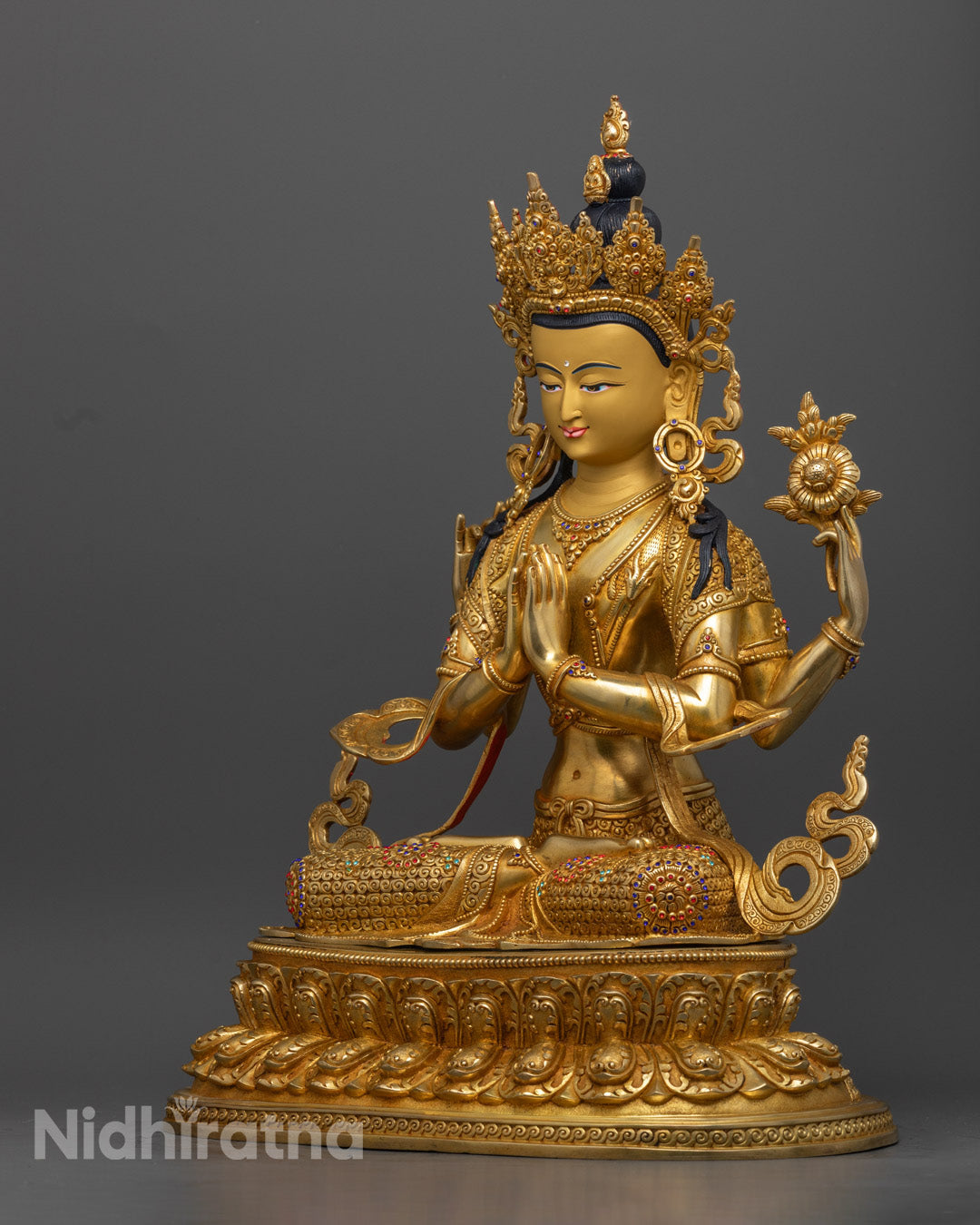 Buy Gold Gilded Chenrezig Statue in Online