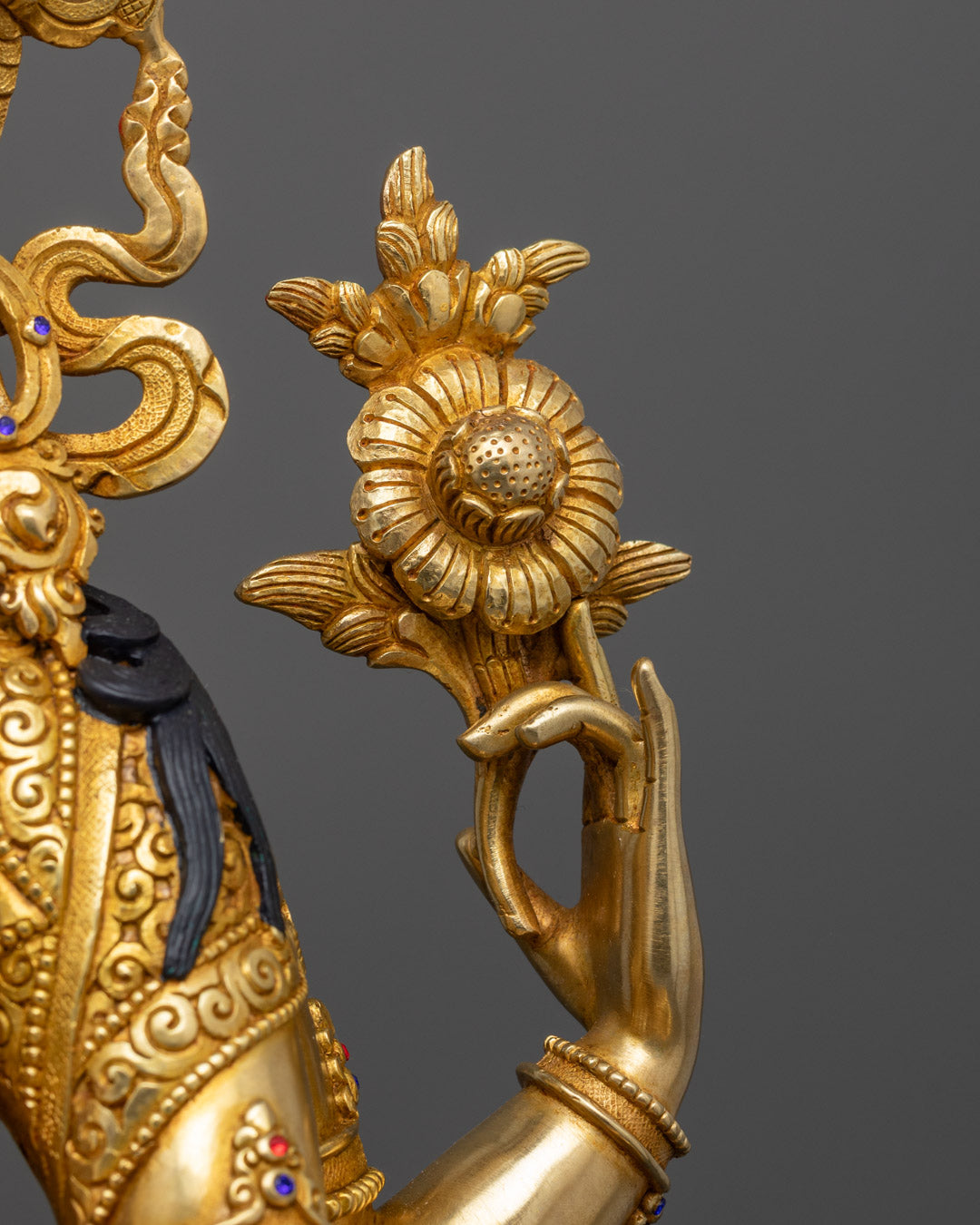 Buy Gold Gilded Chenrezig Statue in Online