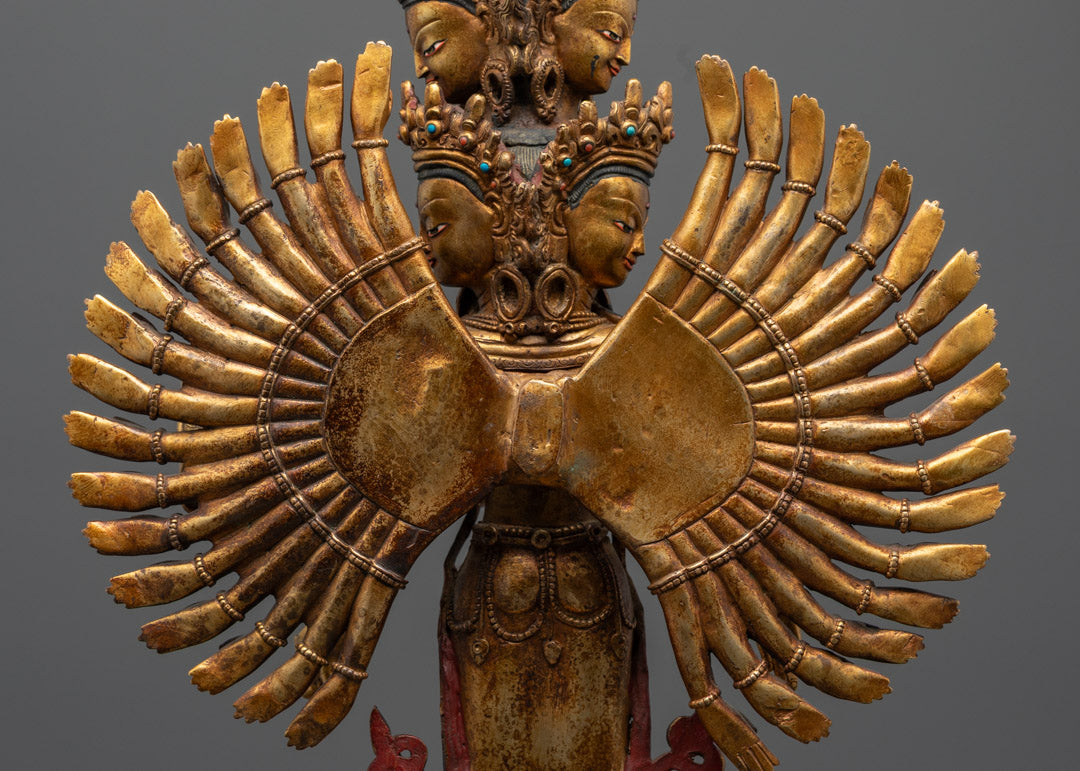 1000 Armed Avalokiteshvara Statue | Traditional Himalayan Art