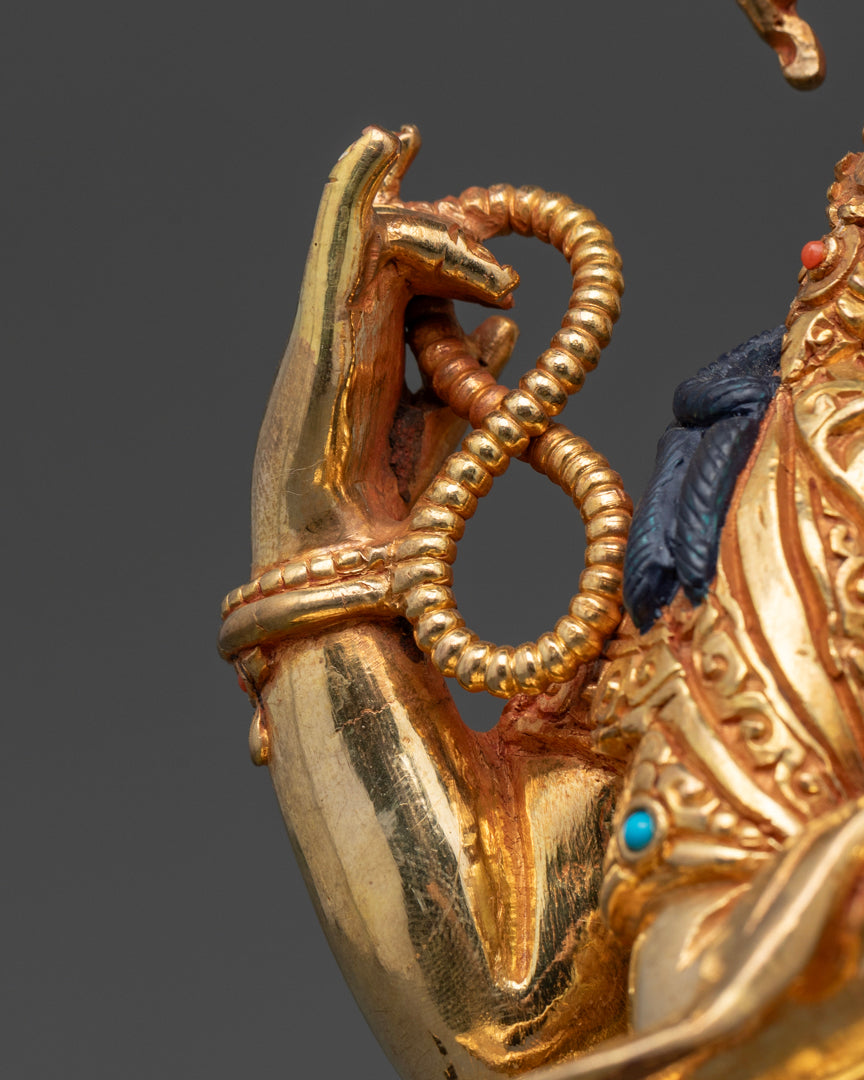 Tibetan Chenrezig Shadakshari Lokeshvara Statue 8.8"