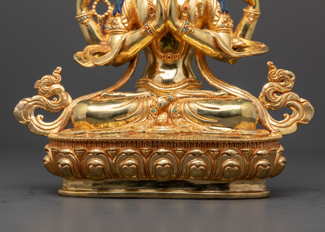 Chenrezig Sculpture | Exquisite Handcrafted Tibetan Buddhist Statue