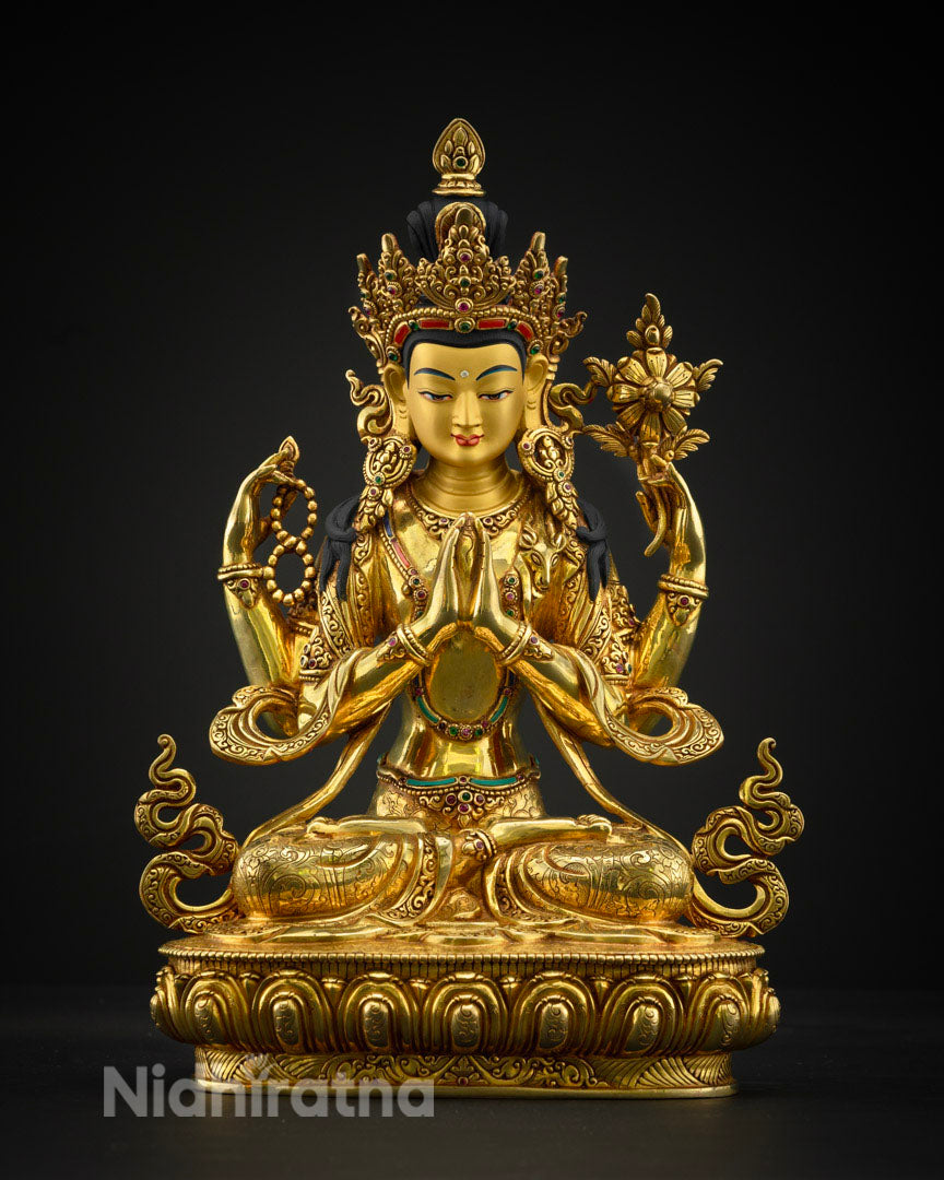 4 Armed Chenrezig Statue | Embrace Divine Compassion
