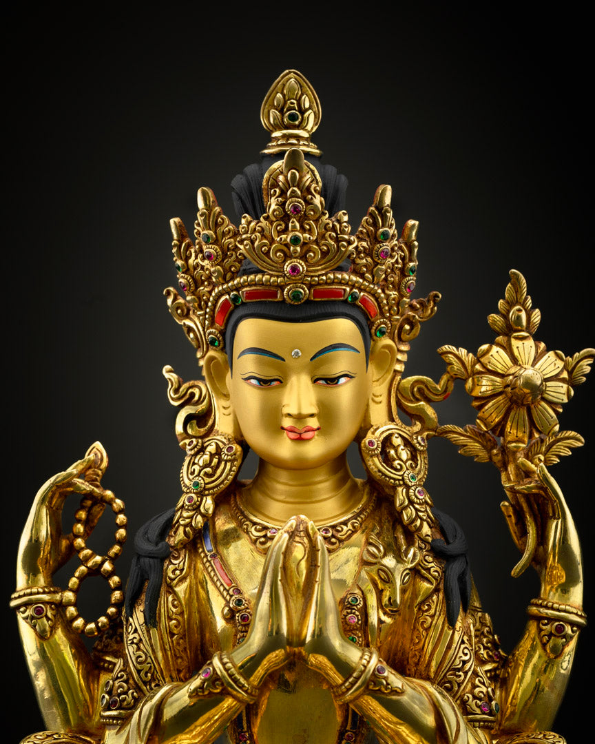 4 Armed Chenrezig Statue | Embrace Divine Compassion