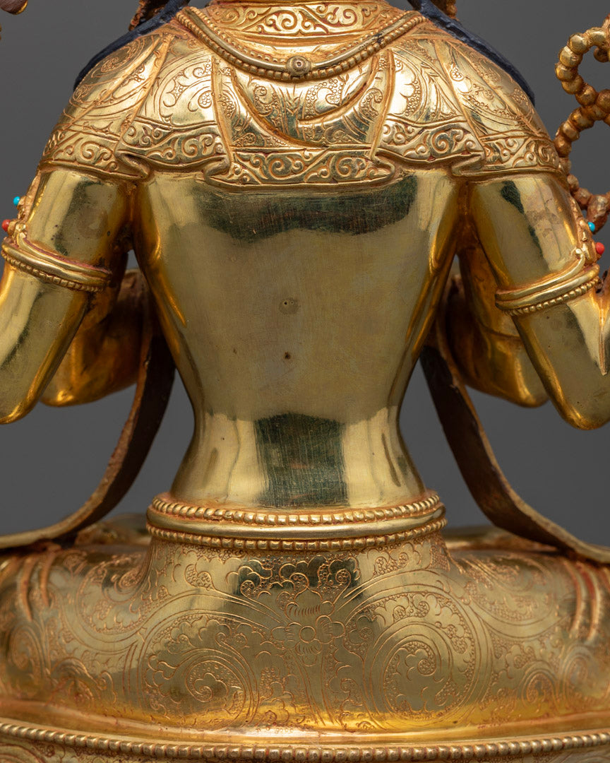 Chenrezig Statue | Tibetan Hand-Carved Statue of Avalokiteshvara