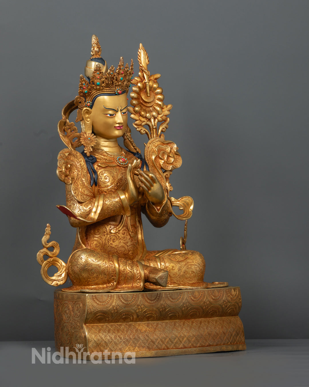 Handmade Trisong Detsen Statue | Traditional Buddhist Artwork