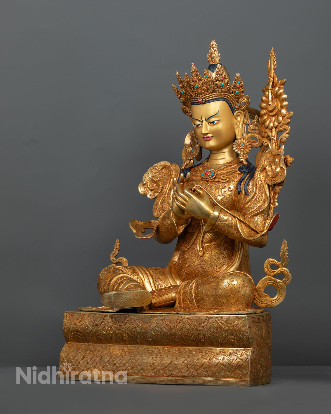 Handmade Trisong Detsen Statue | Traditional Buddhist Artwork