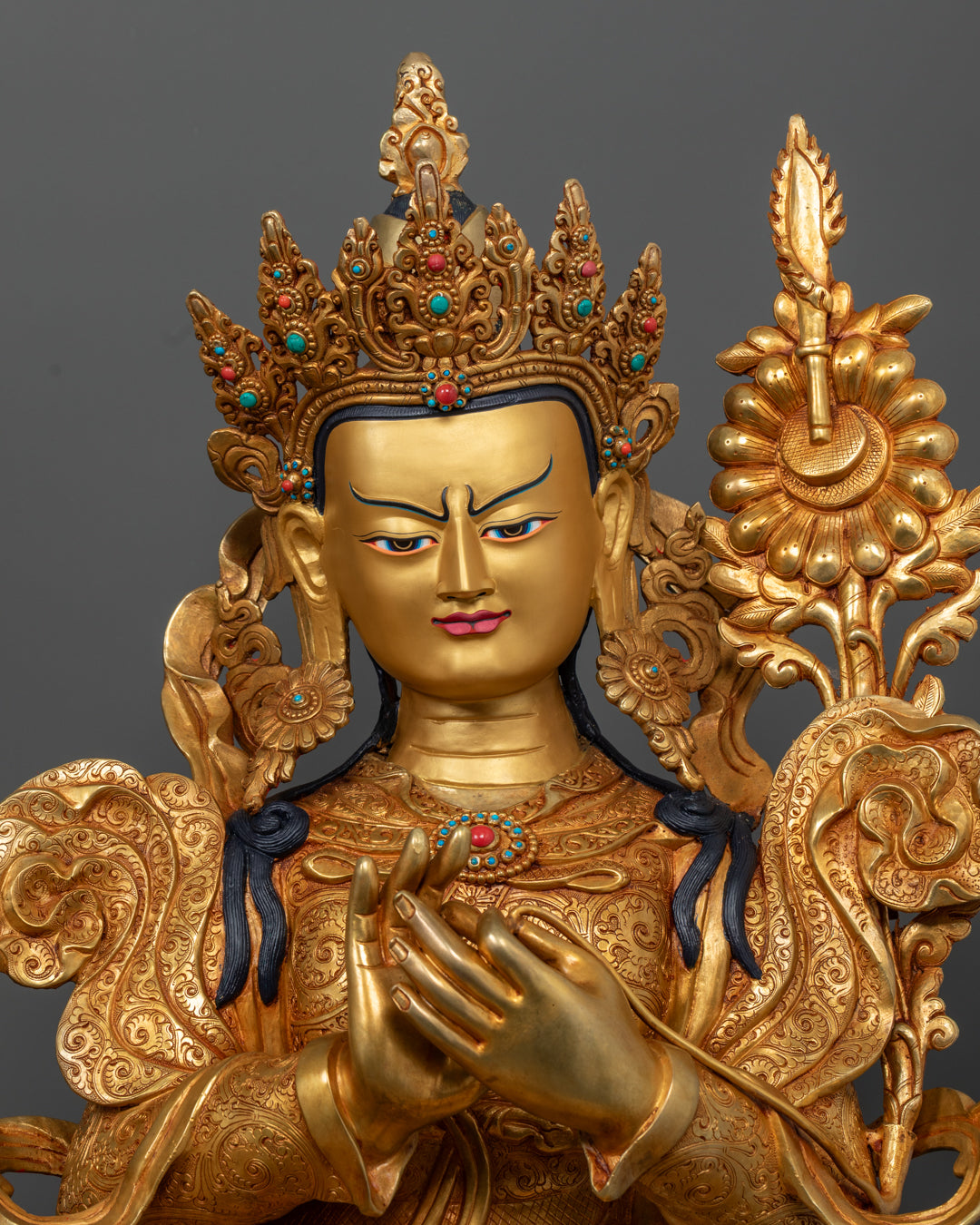 Handmade Trisong Detsen Statue | Traditional Buddhist Artwork