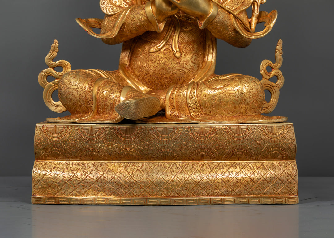 Handmade Trisong Detsen Statue | Traditional Buddhist Artwork