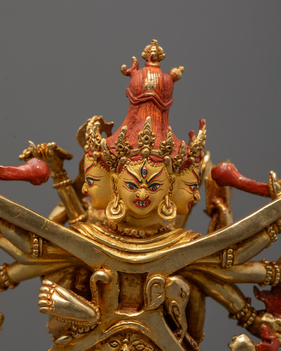 Chakrasamvara with Vajravarahi Consort Statue | Tantric Yab-Yum Statue