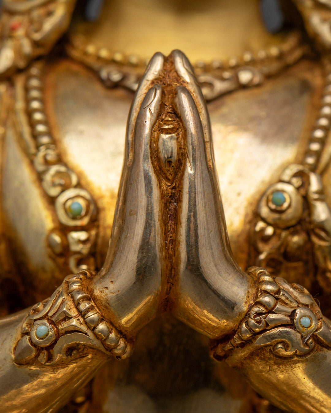 Handmade Chenrezig Statue | Traditional Nepalese Copper