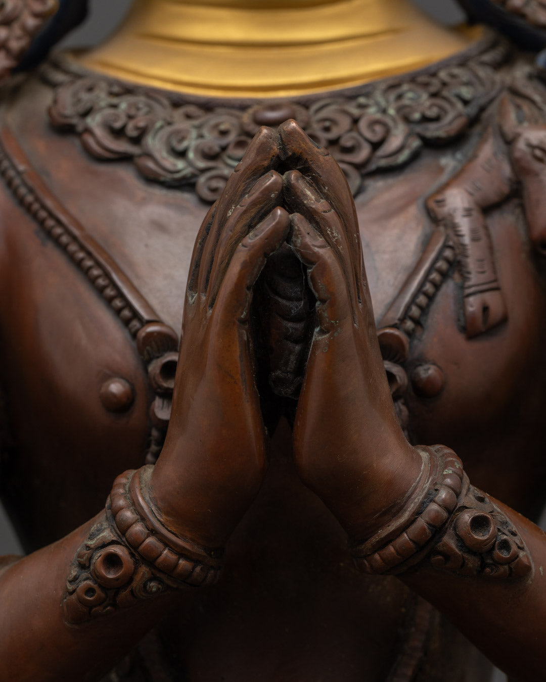 Handmade Chenrezig Statue | Tibetan Buddha of Compassion