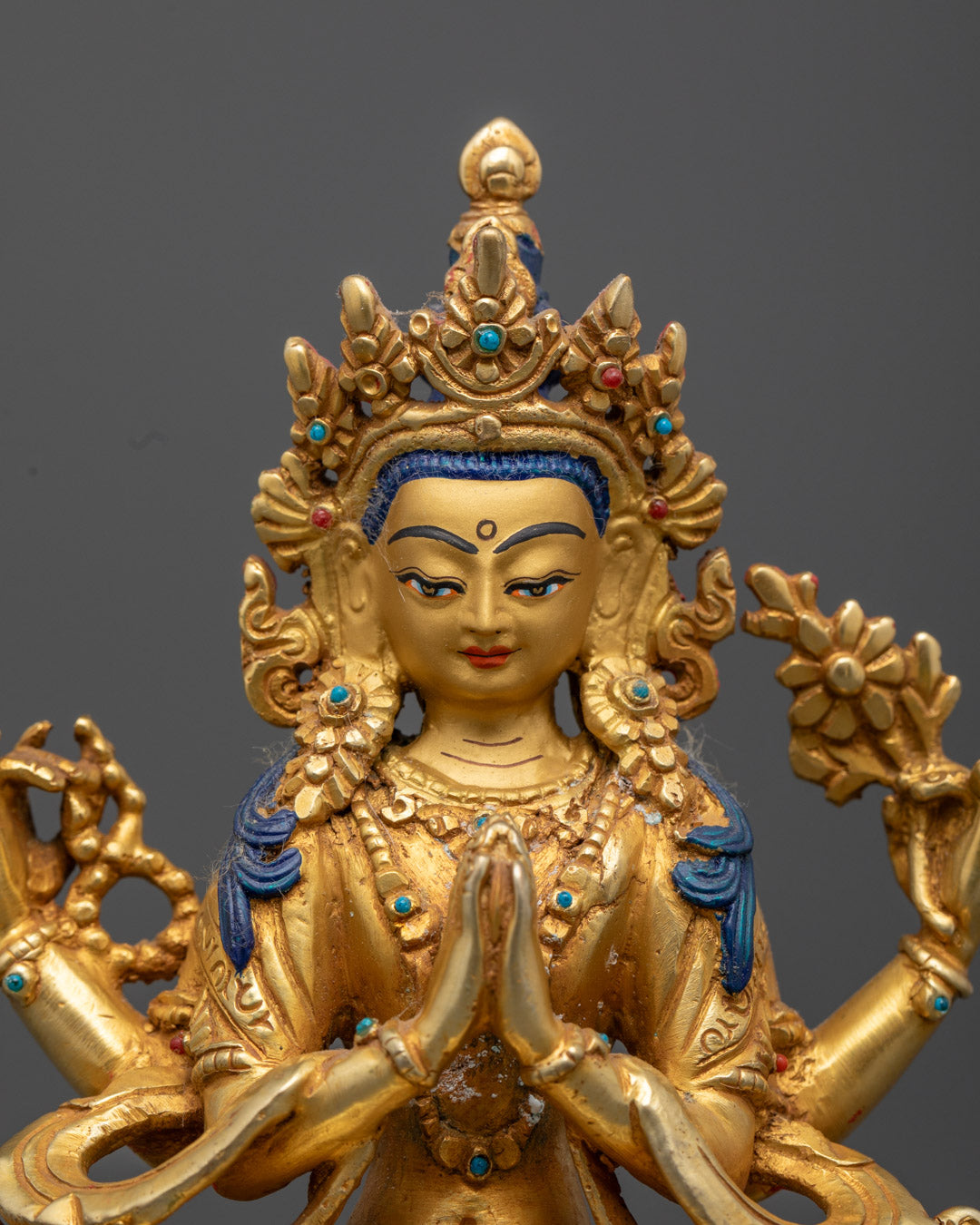 Bodhisattva Chenrezig Statue | Nepalese Handmade Buddhist Deity