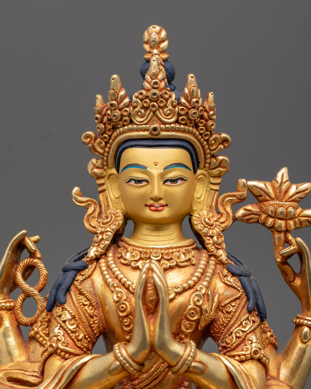 Chenrezig Statue | Hand-Carved Tibetan Bodhisattva