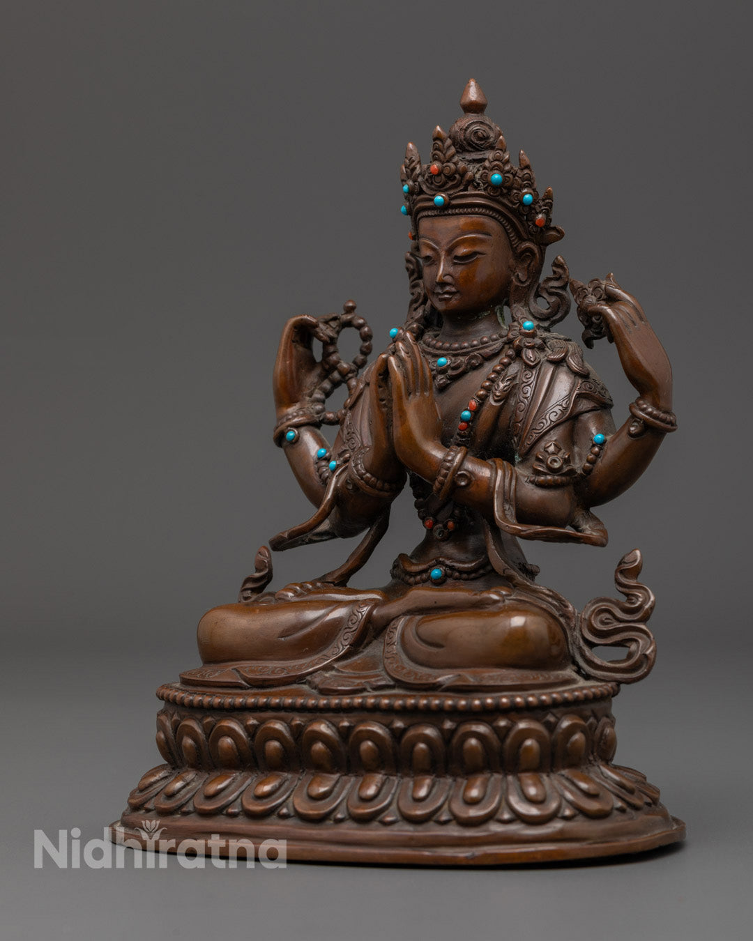 Handmade Chenrezig Statue | Nepali Artisan Crafted