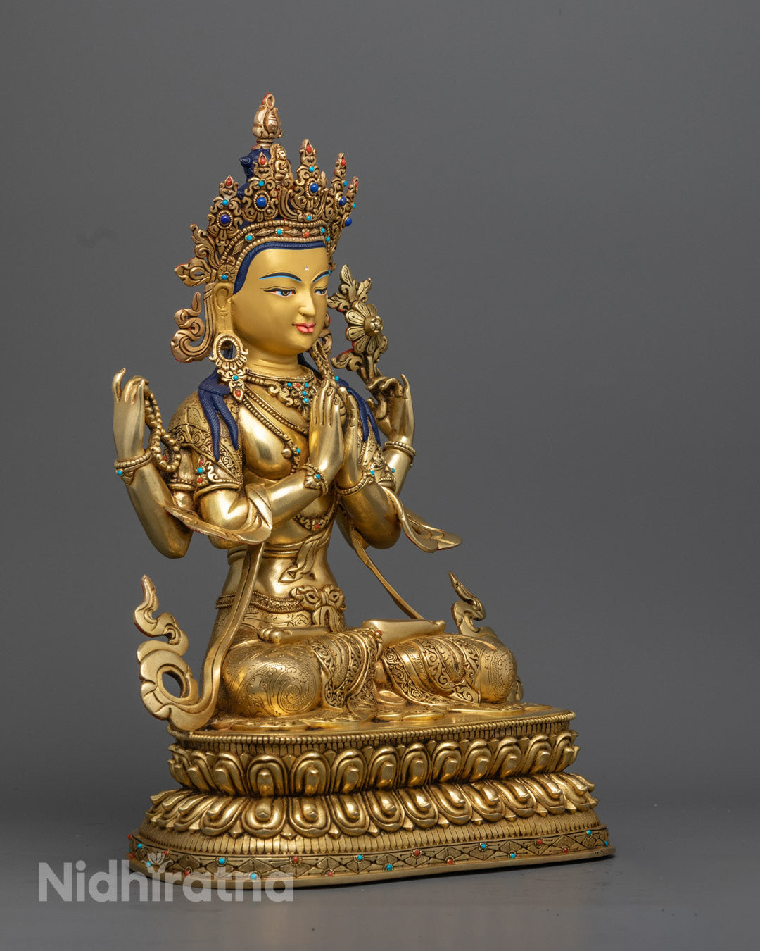 Chenrezig Statue | Tibetan Bodhisattva of Compassion Art