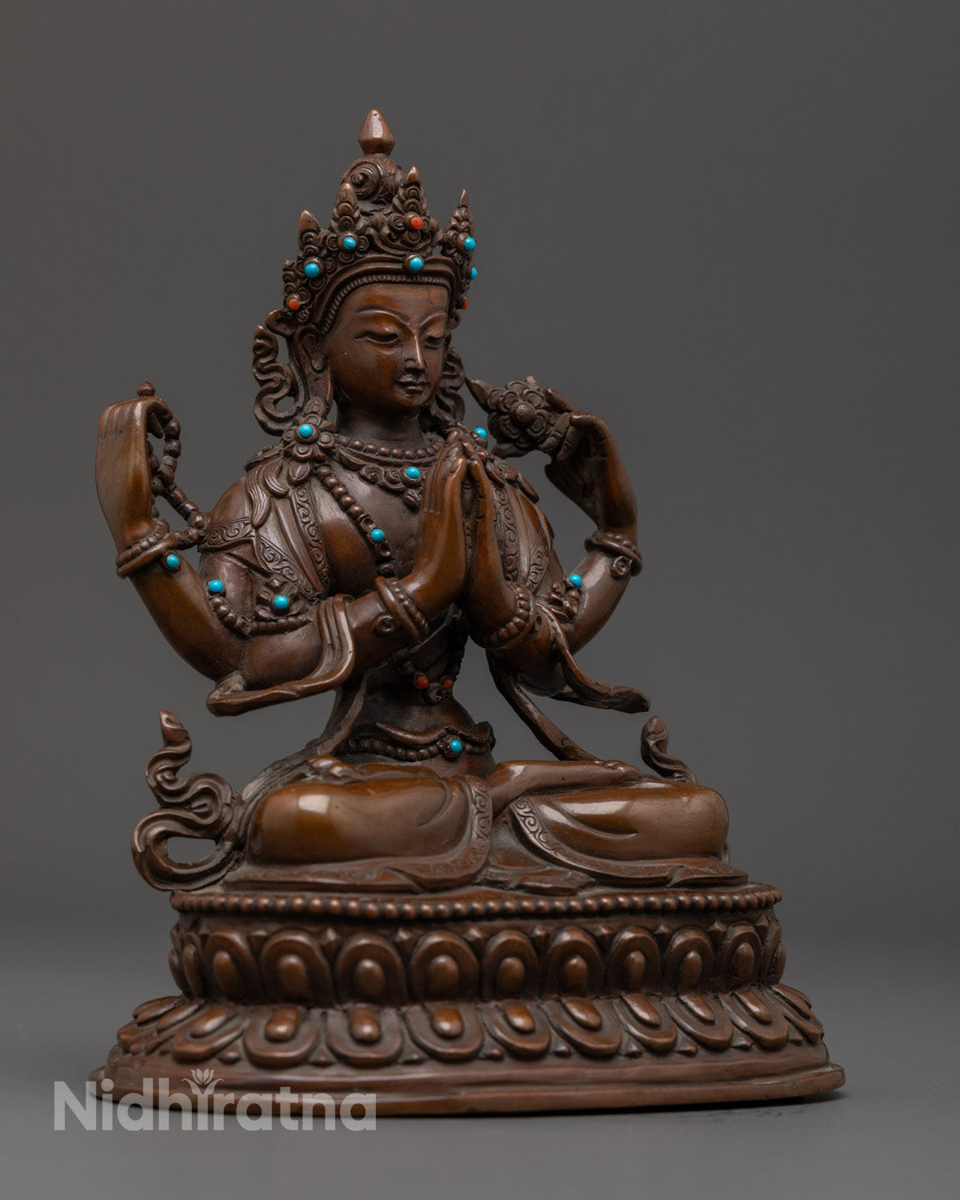 Handmade Chenrezig Statue | Nepali Artisan Crafted