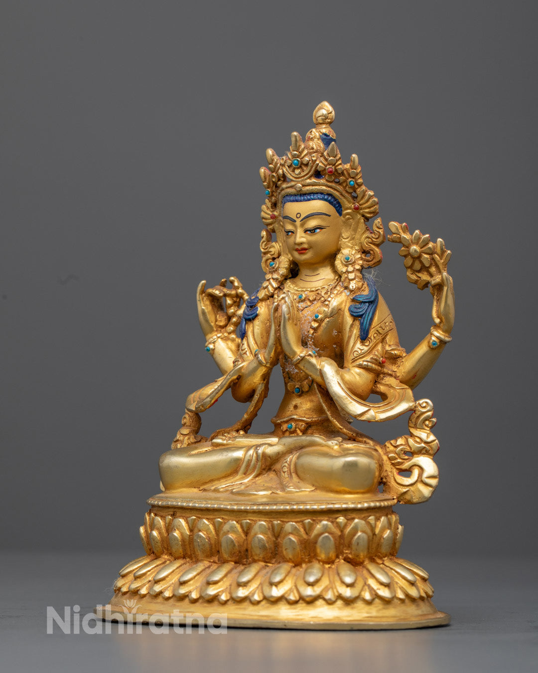 Bodhisattva Chenrezig Statue | Nepalese Handmade Buddhist Deity