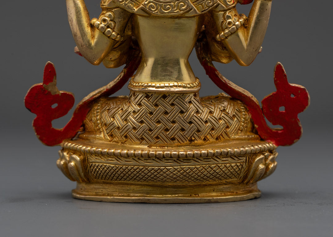 Chenrezig Statue | 24k Gold Gilded Avalokiteshvara